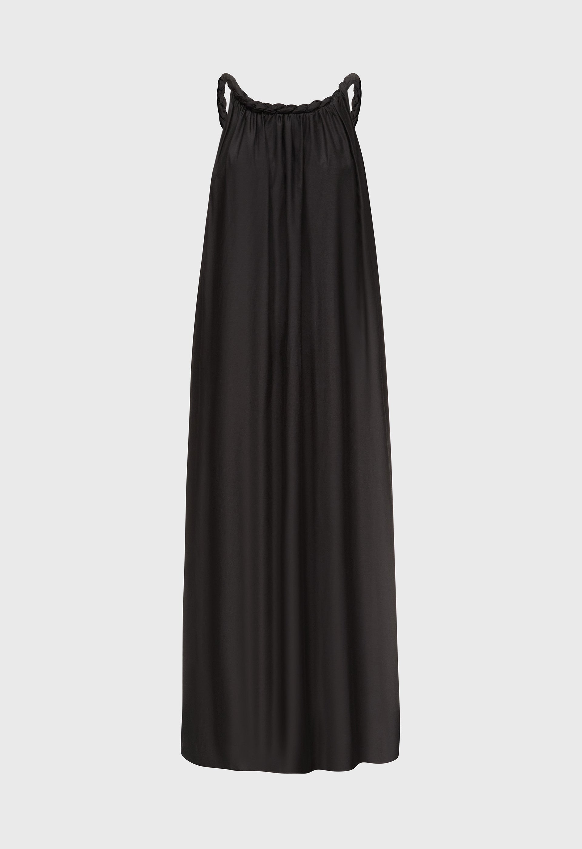 KIKA Cotton silk voile gathered dress