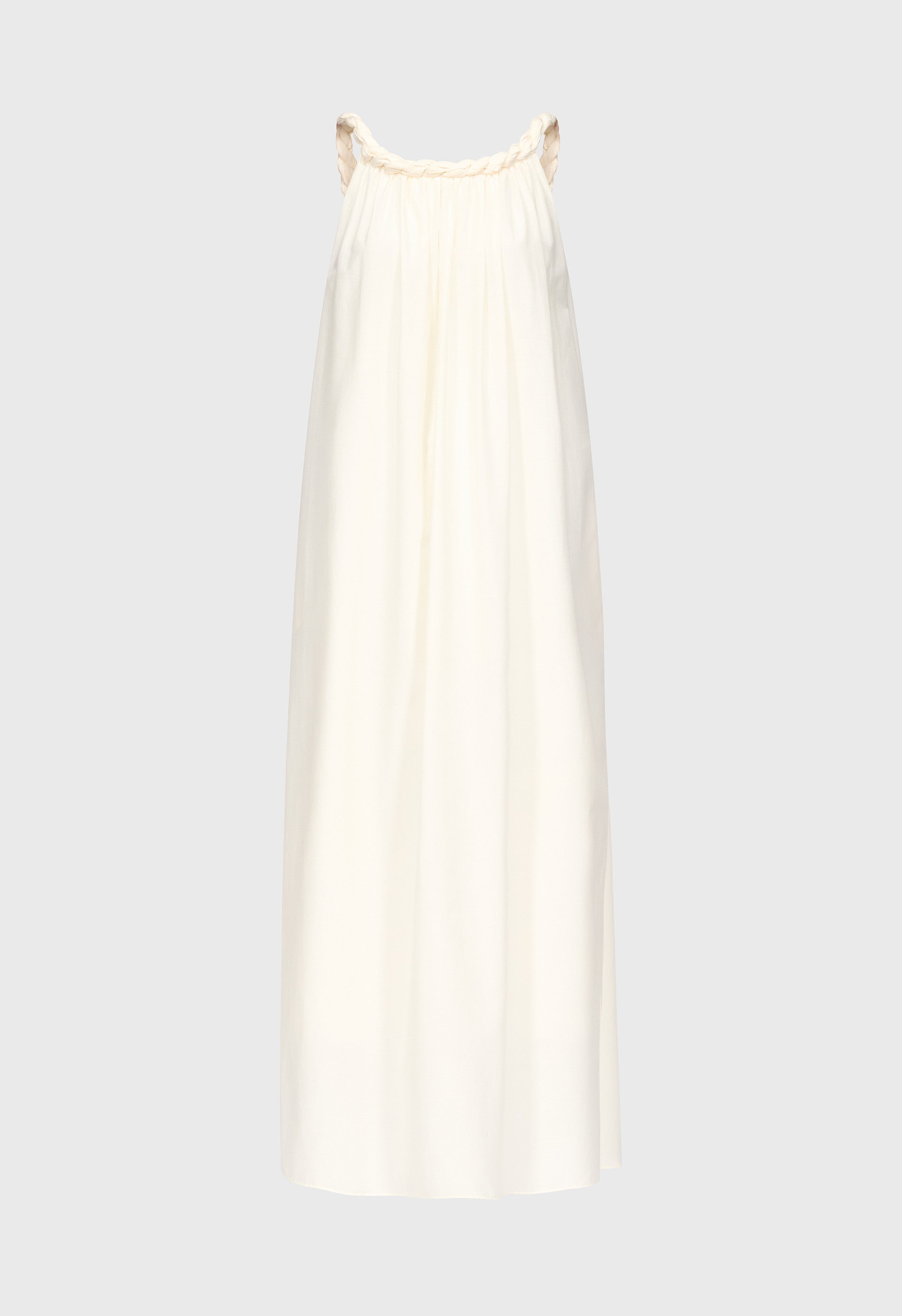 KIKA Robe drapée en voile de coton et soie