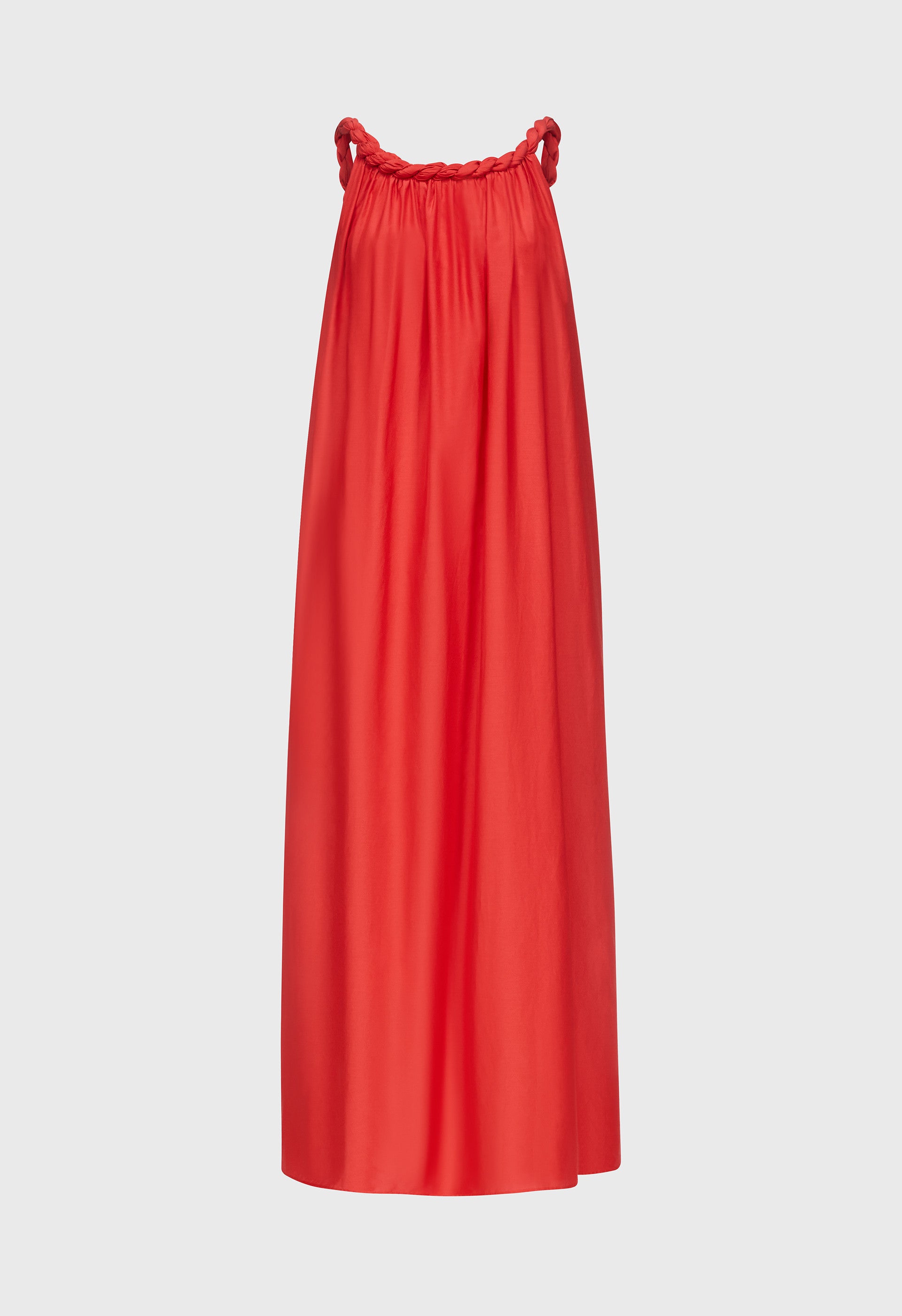 KIKA Cotton silk voile gathered dress