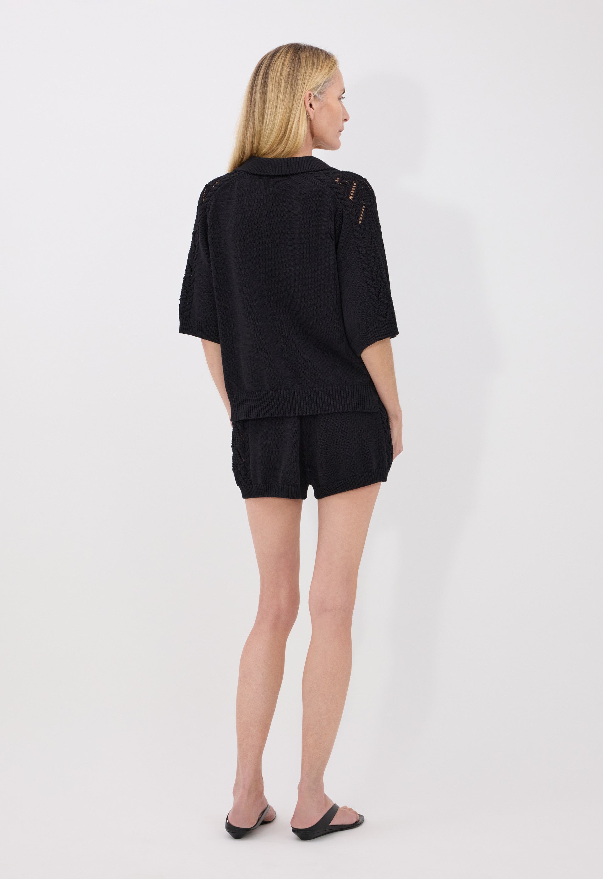 ANDEL Cotton crochet shorts