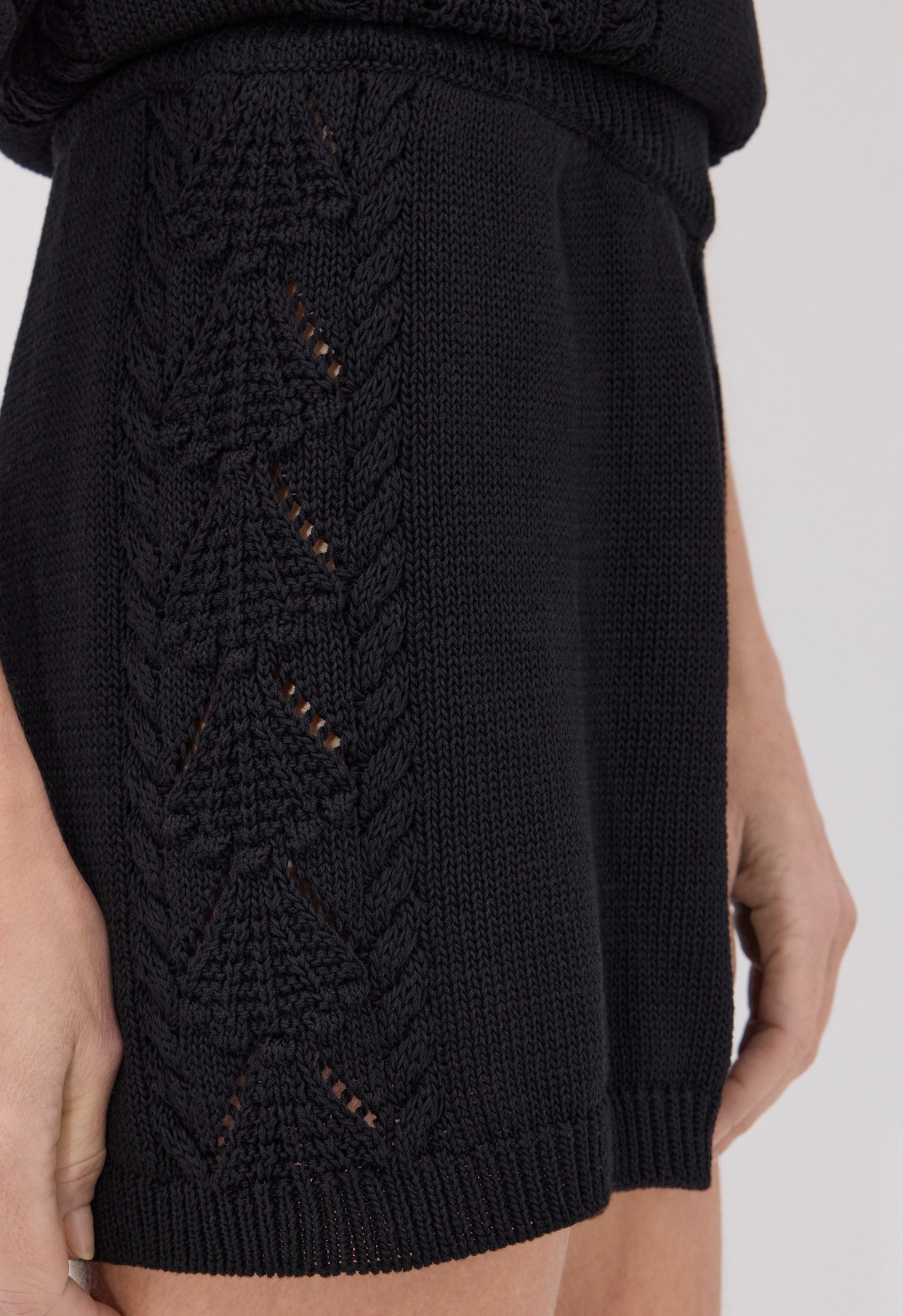 ANDEL Cotton crochet shorts