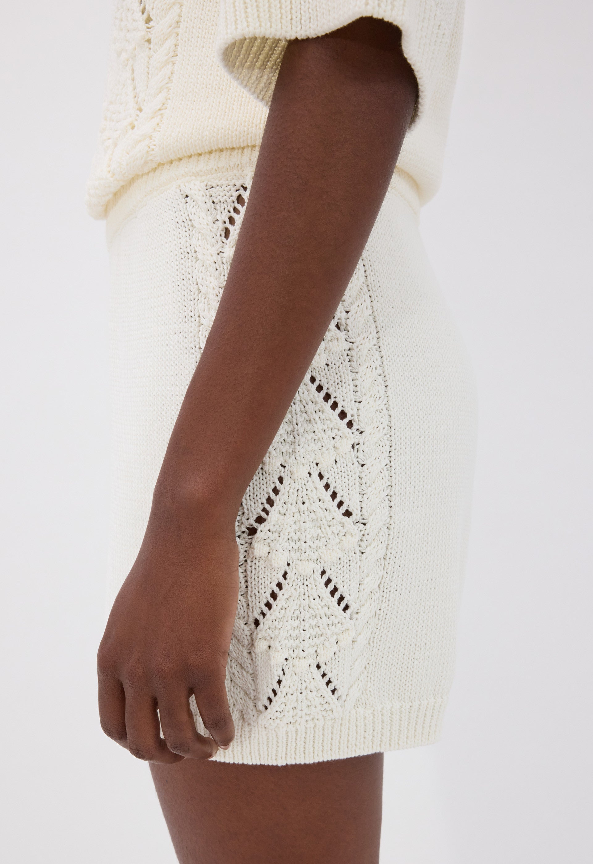 ANDEL Cotton crochet shorts