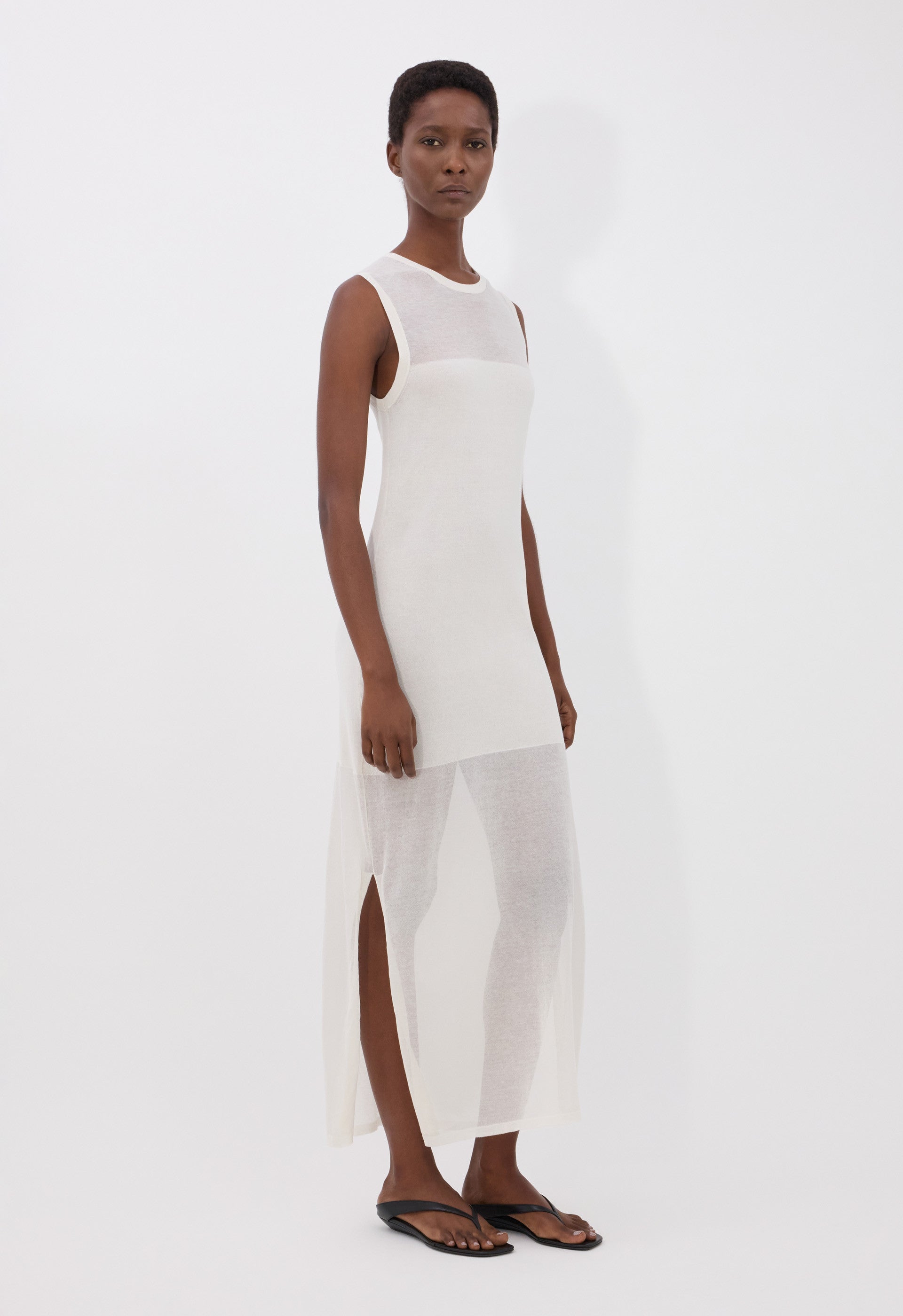 PHILAE Sheer jersey dress