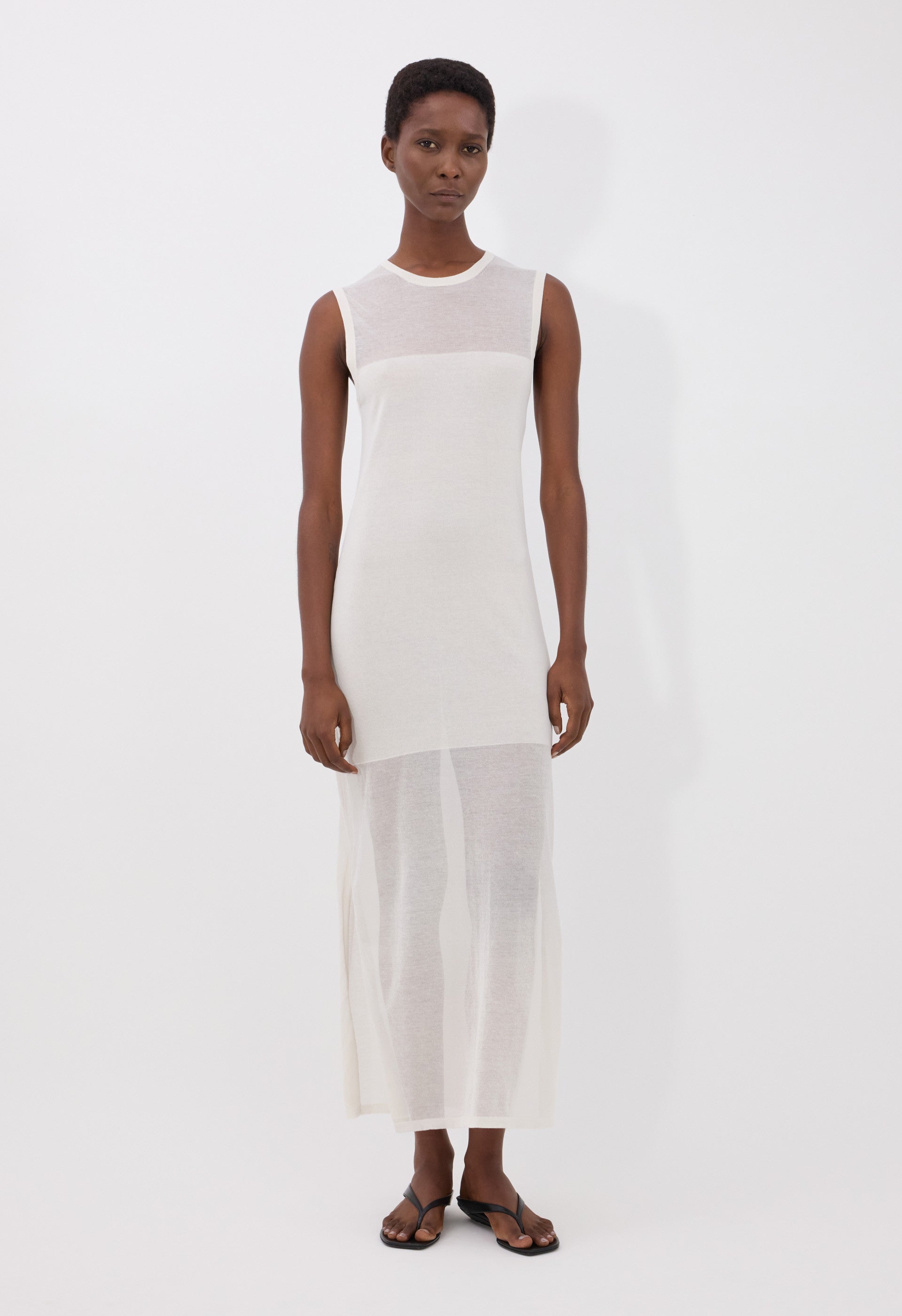 PHILAE Sheer jersey dress