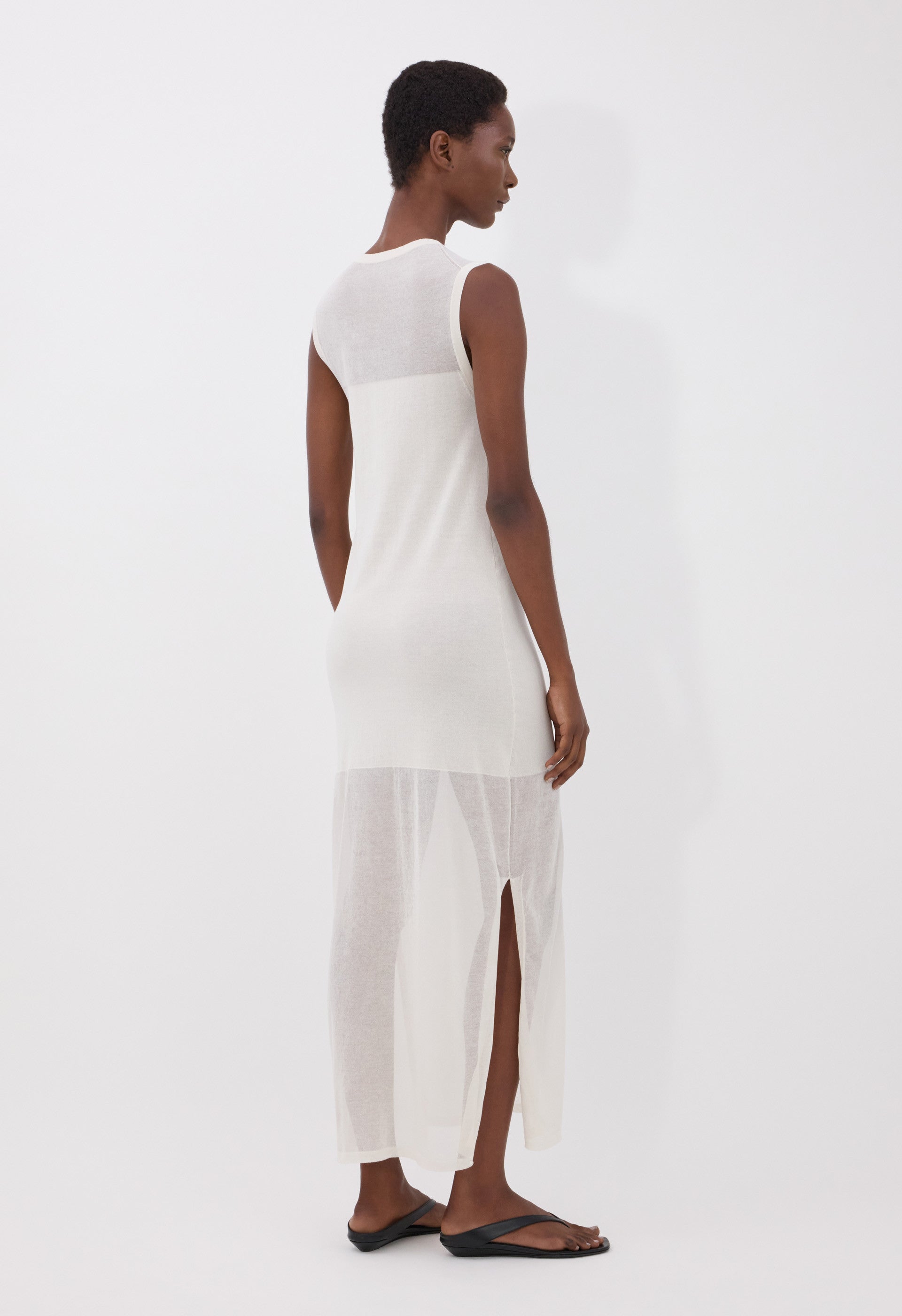 PHILAE Sheer jersey dress