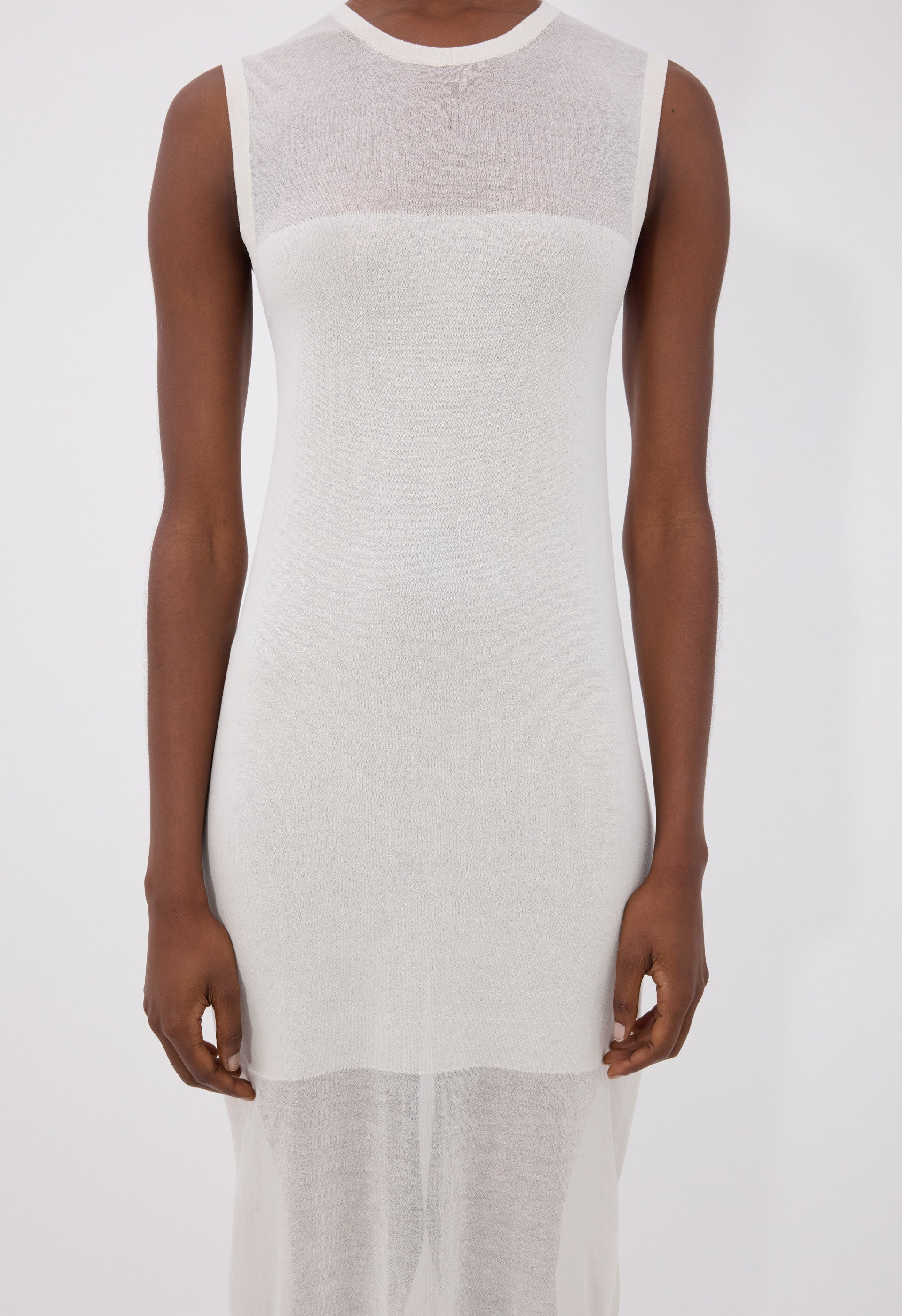 PHILAE Sheer jersey dress