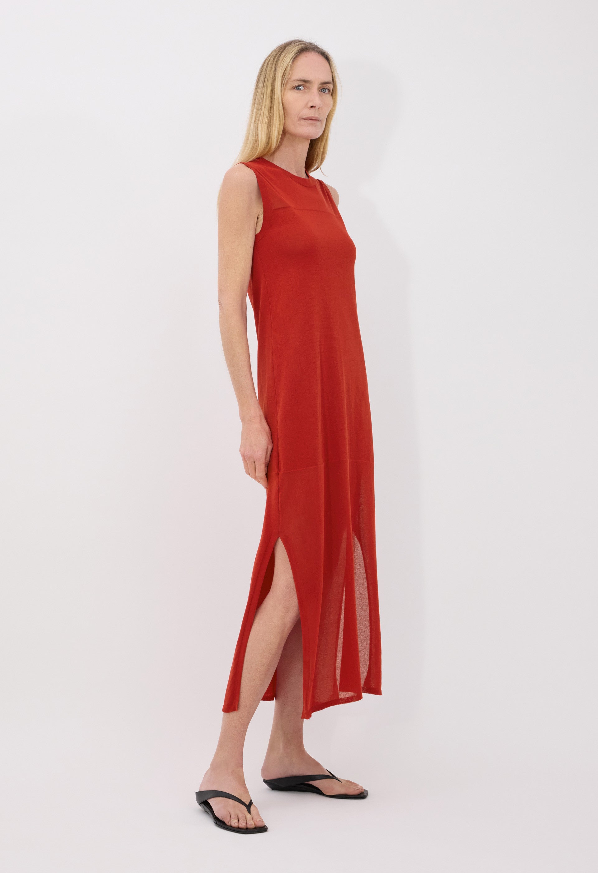 PHILAE Sheer jersey dress