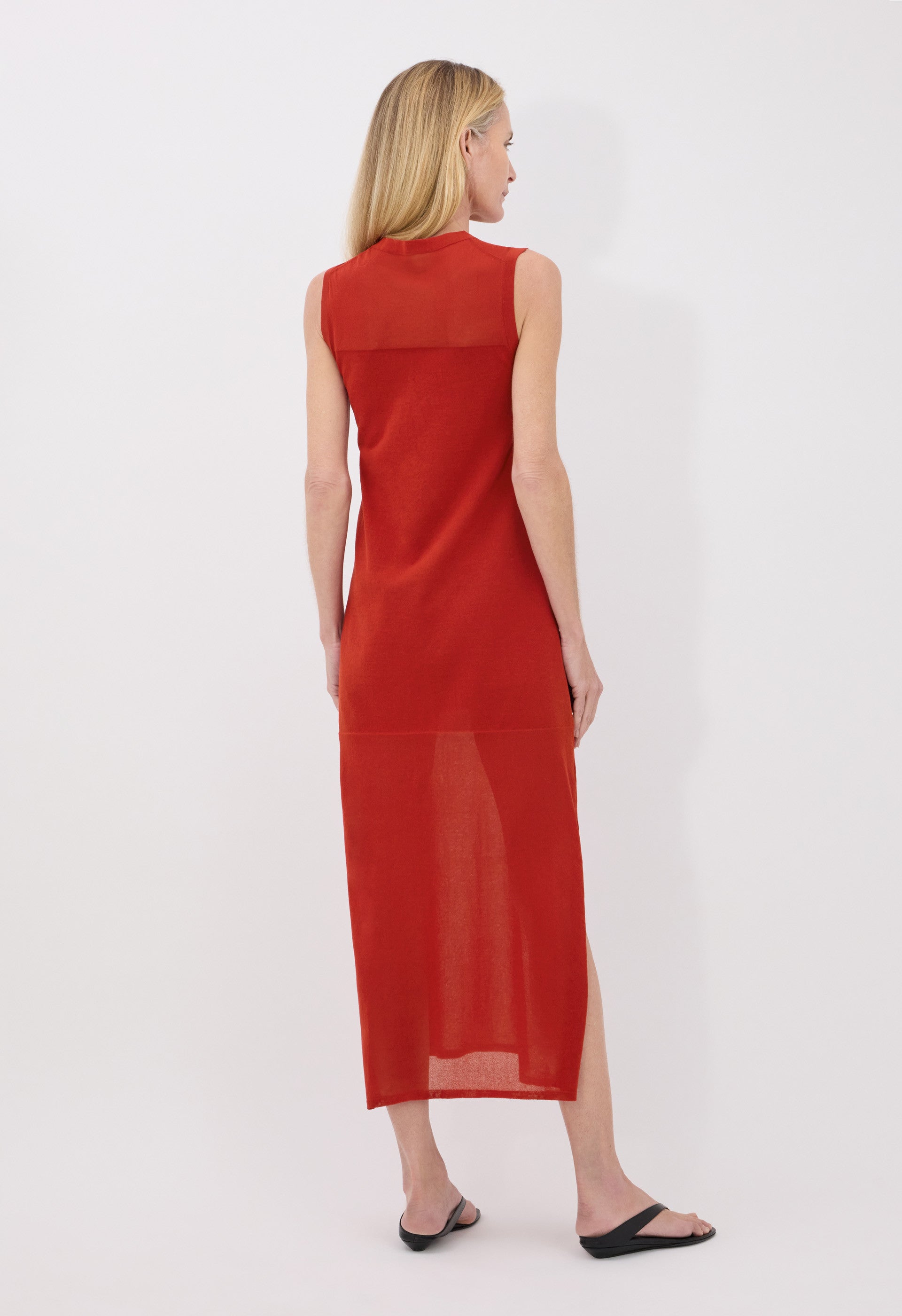 PHILAE Sheer jersey dress