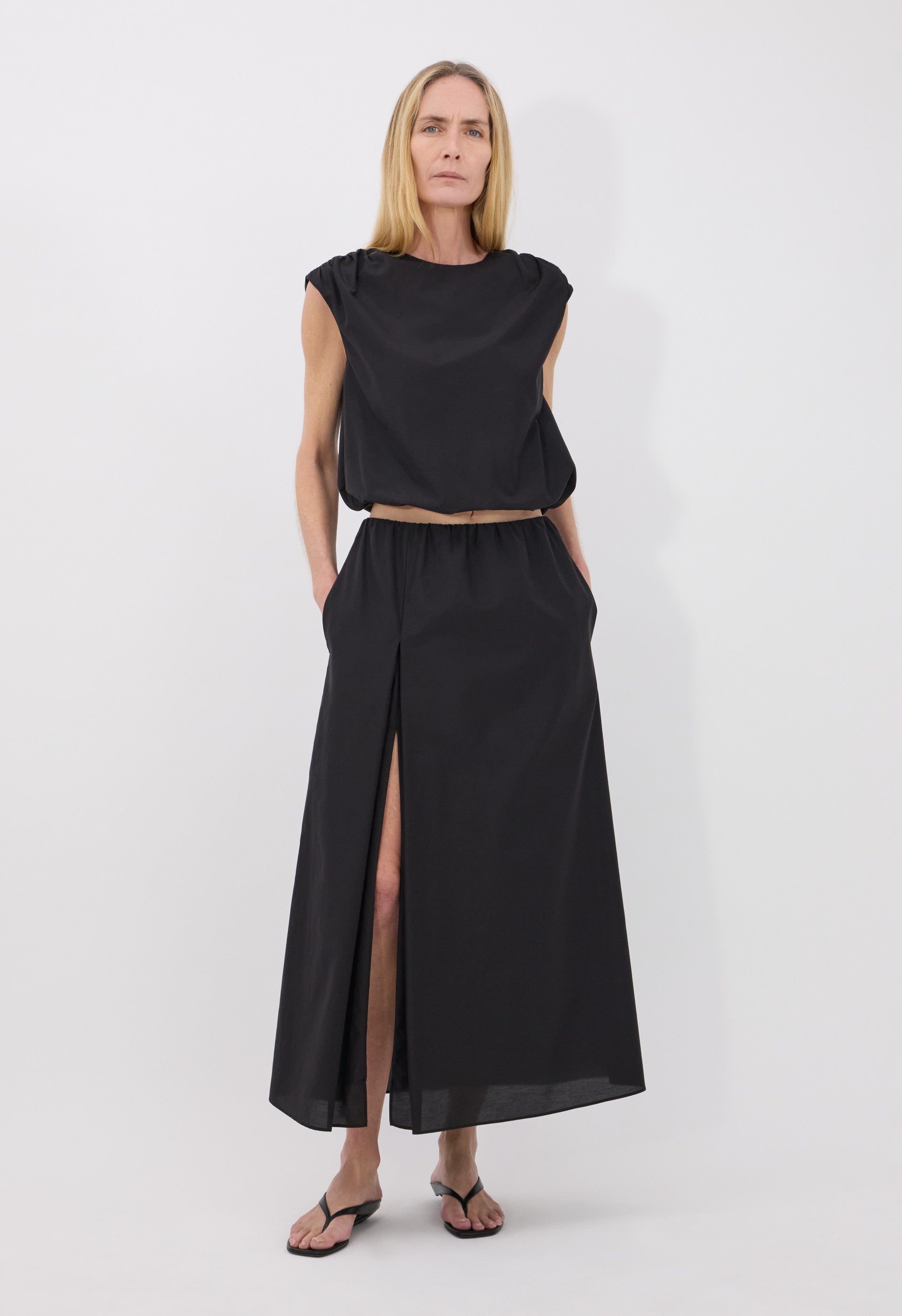 CARMEN Cotton silk voile skirt
