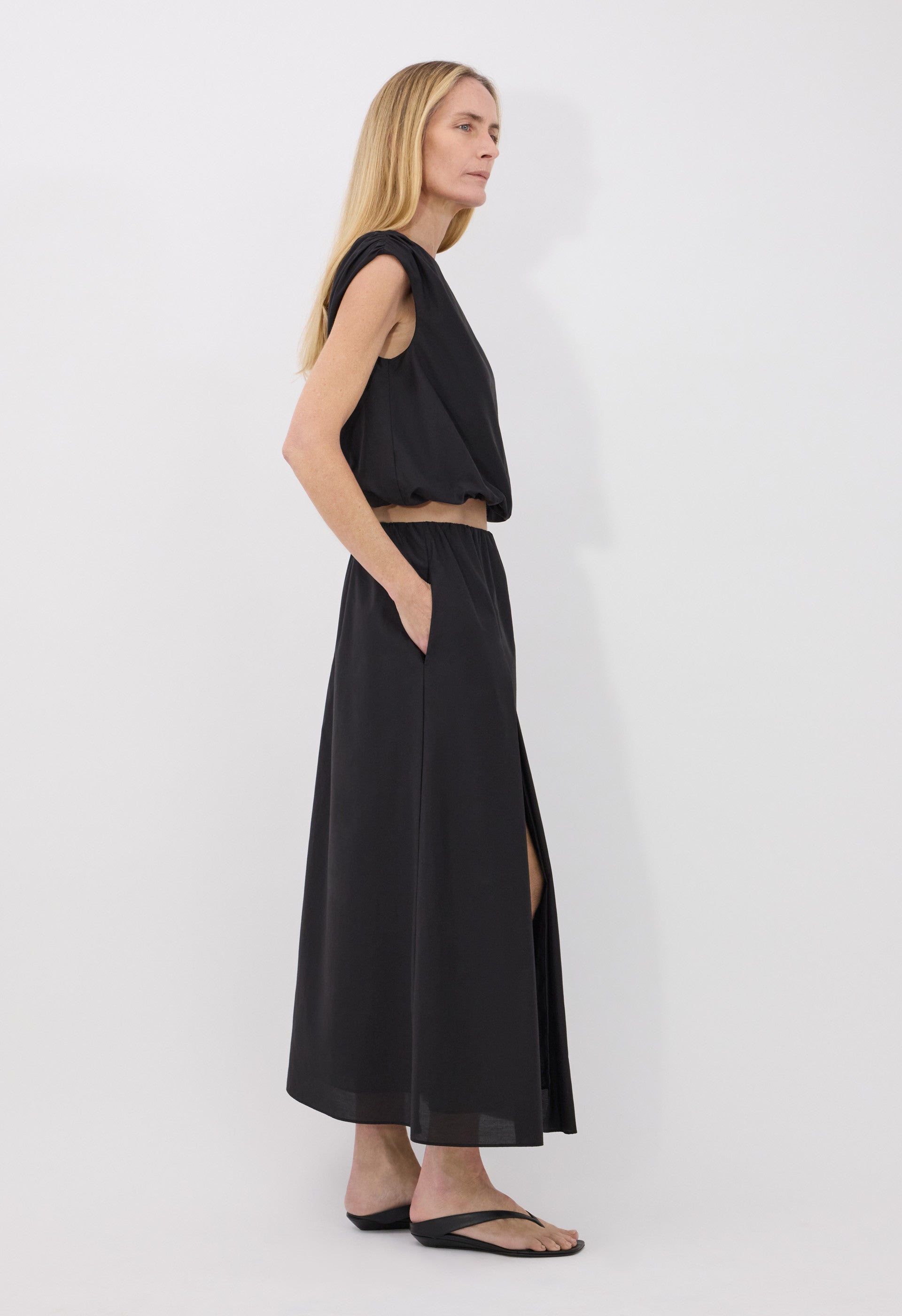 CARMEN Cotton silk voile skirt