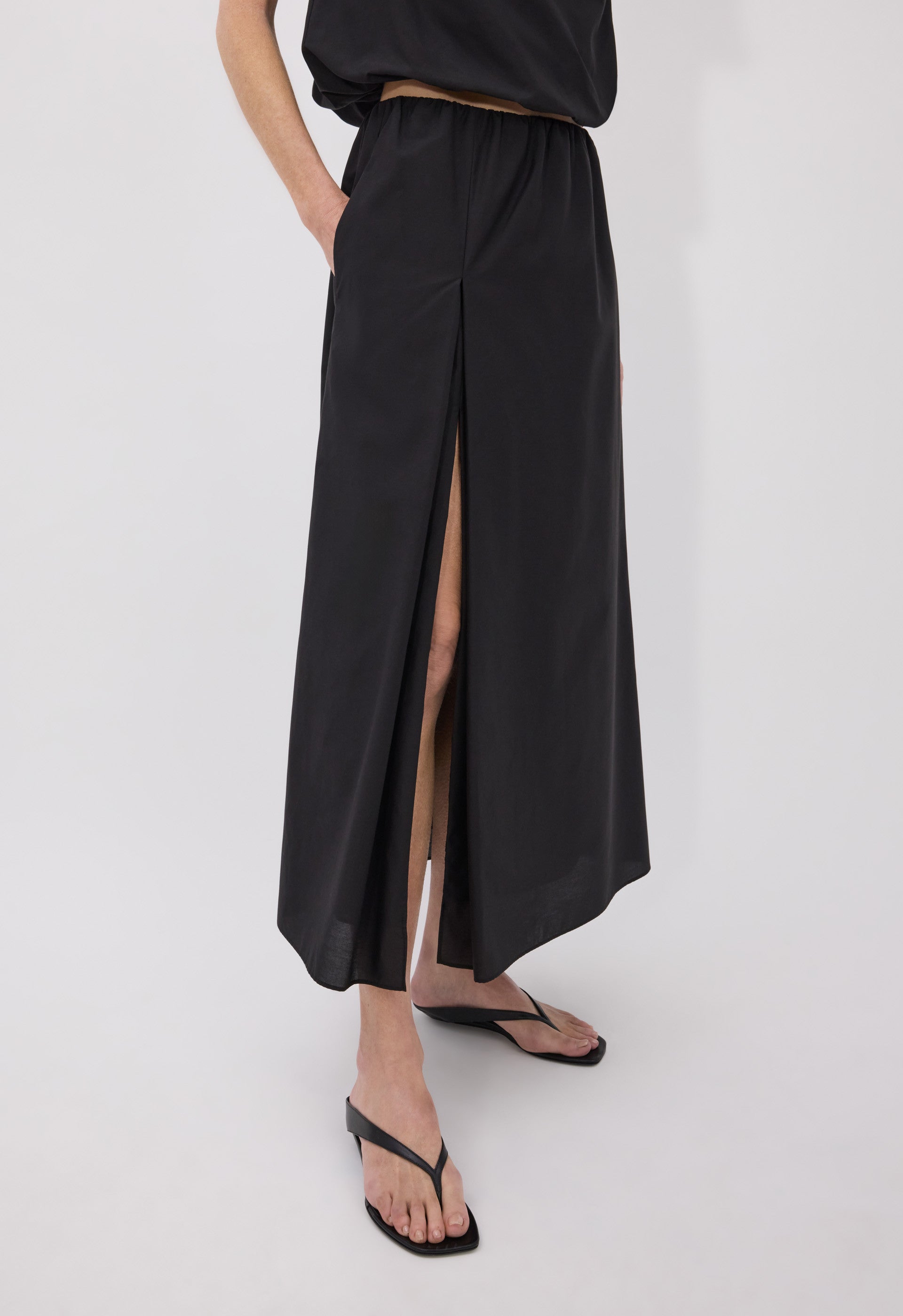 CARMEN Cotton silk voile skirt
