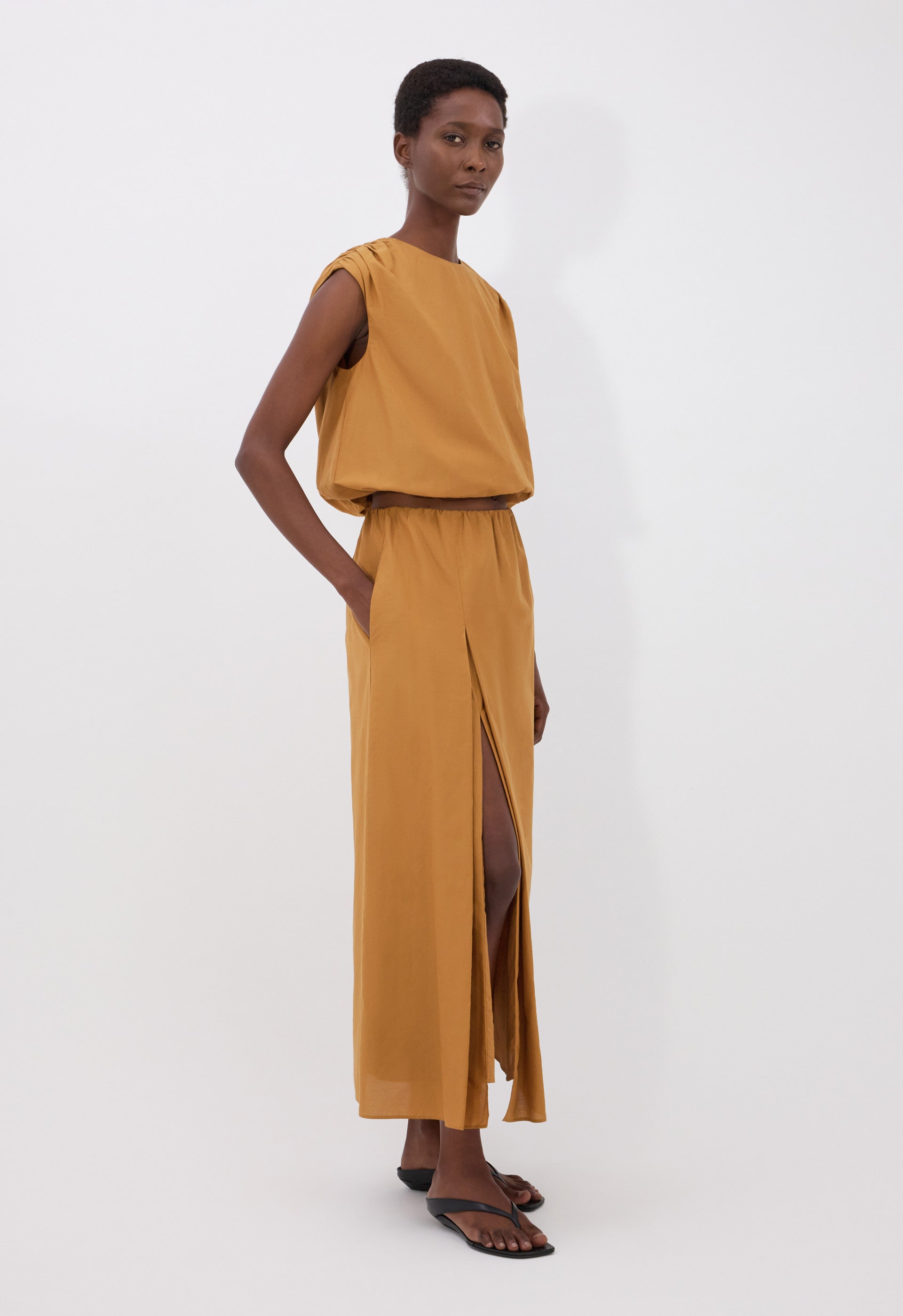 CARMEN Cotton silk voile skirt