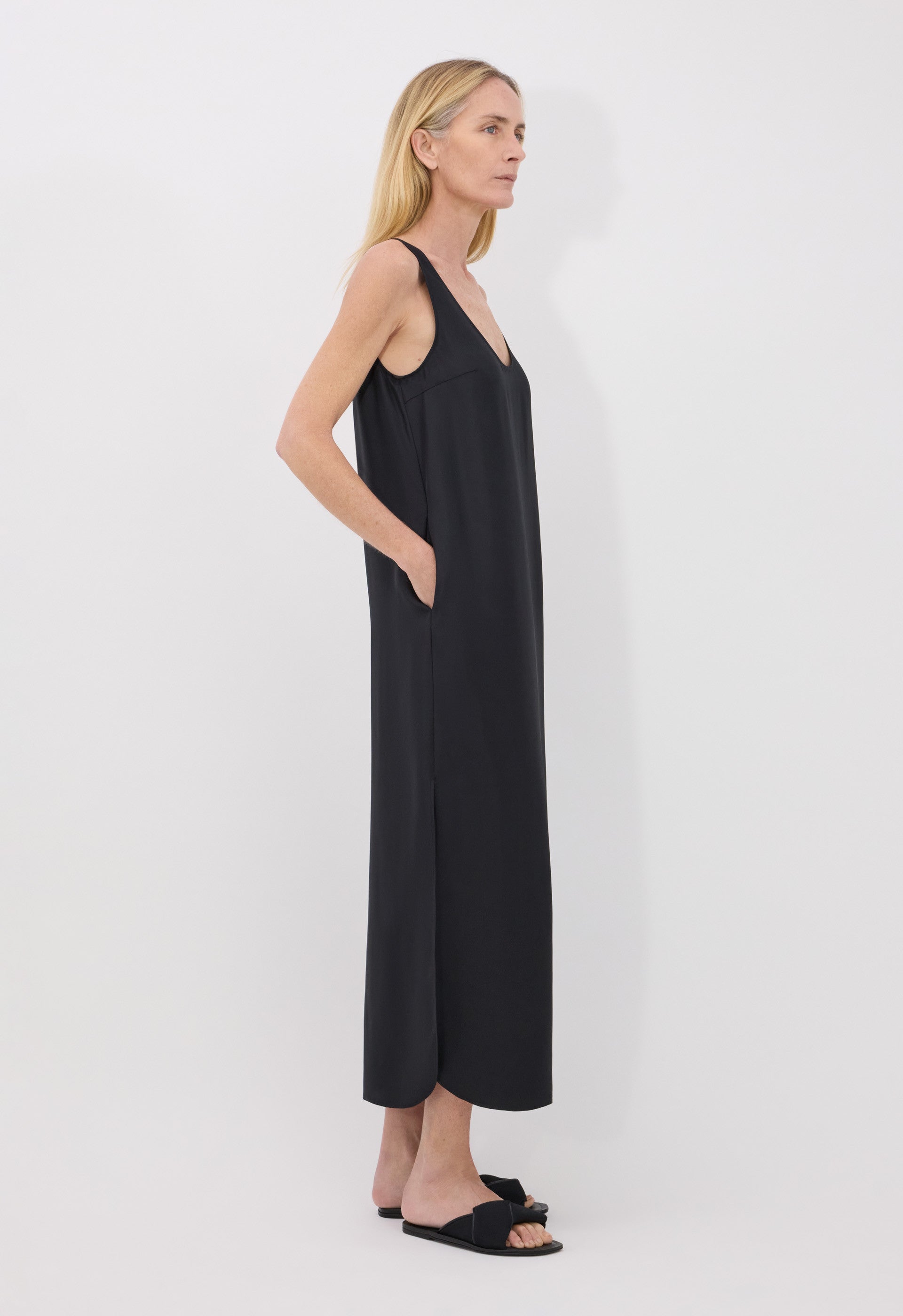 NADA Silk twill long dress