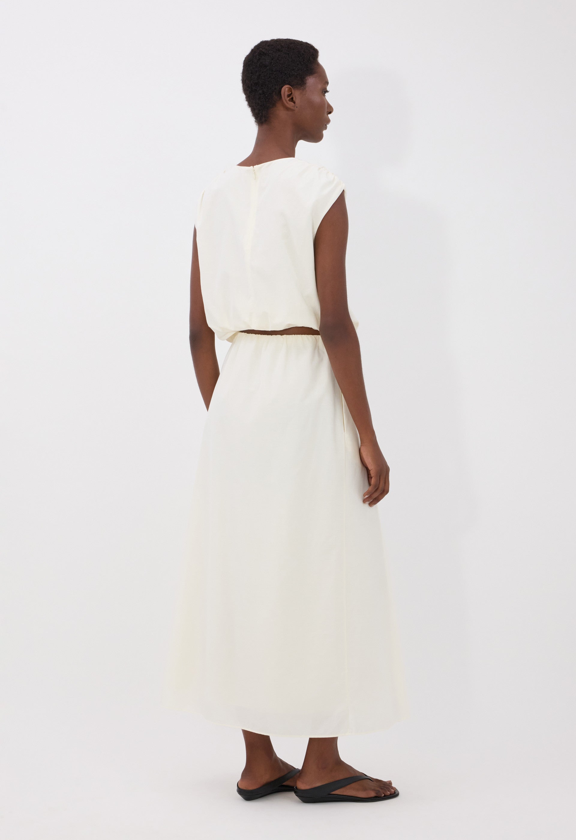 COSMA Cotton silk voile top