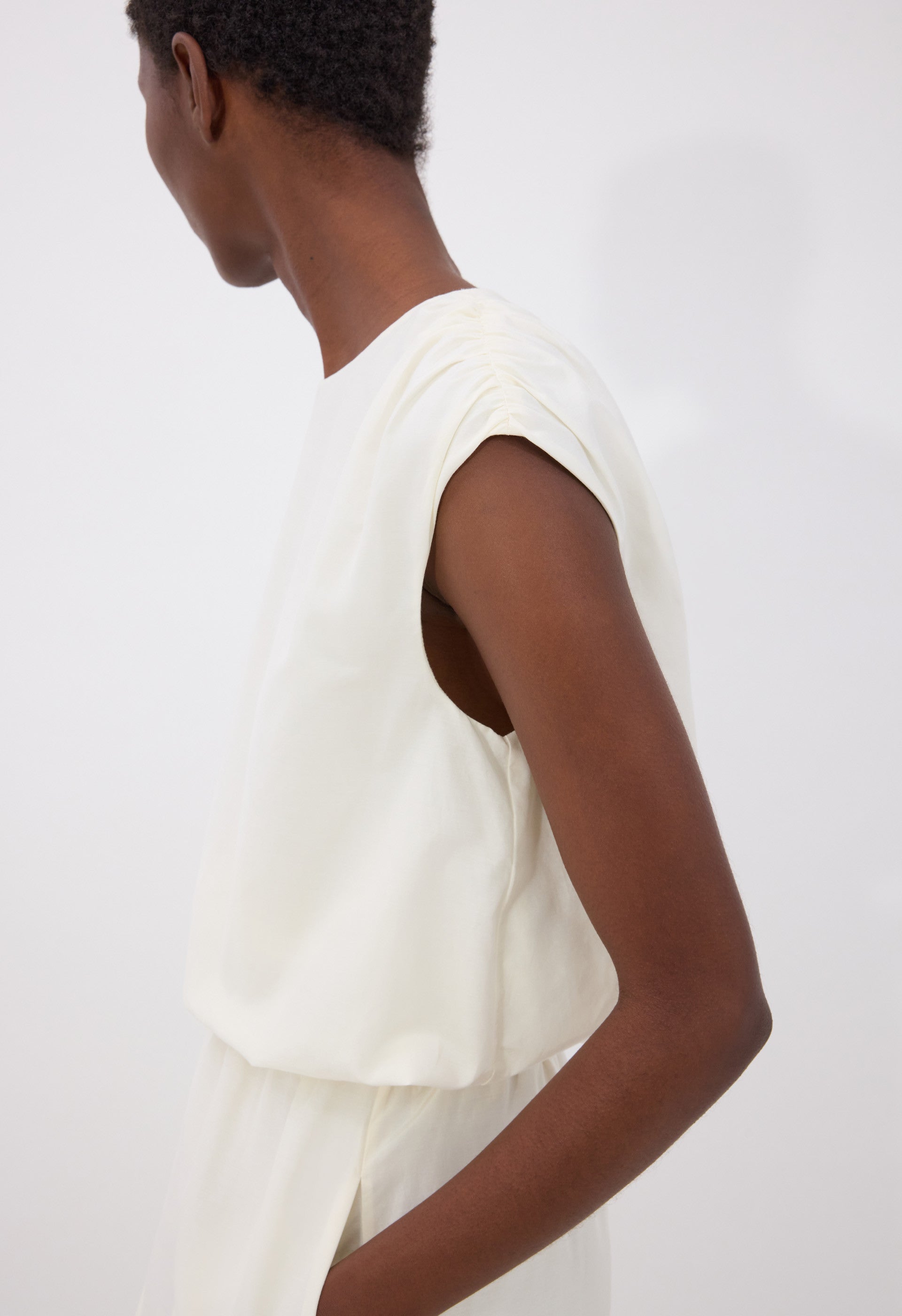 COSMA Cotton silk voile top