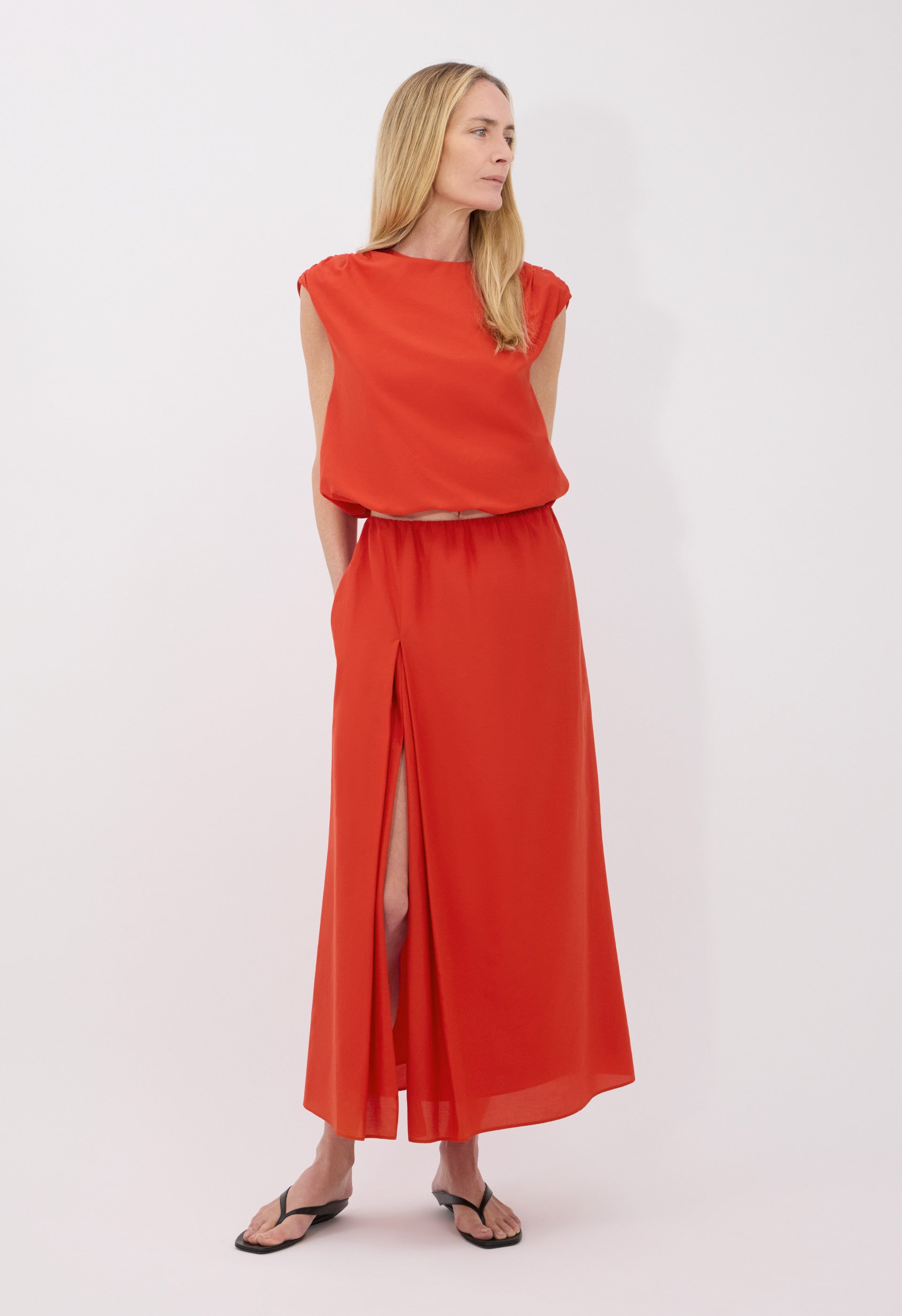 COSMA Cotton silk voile top