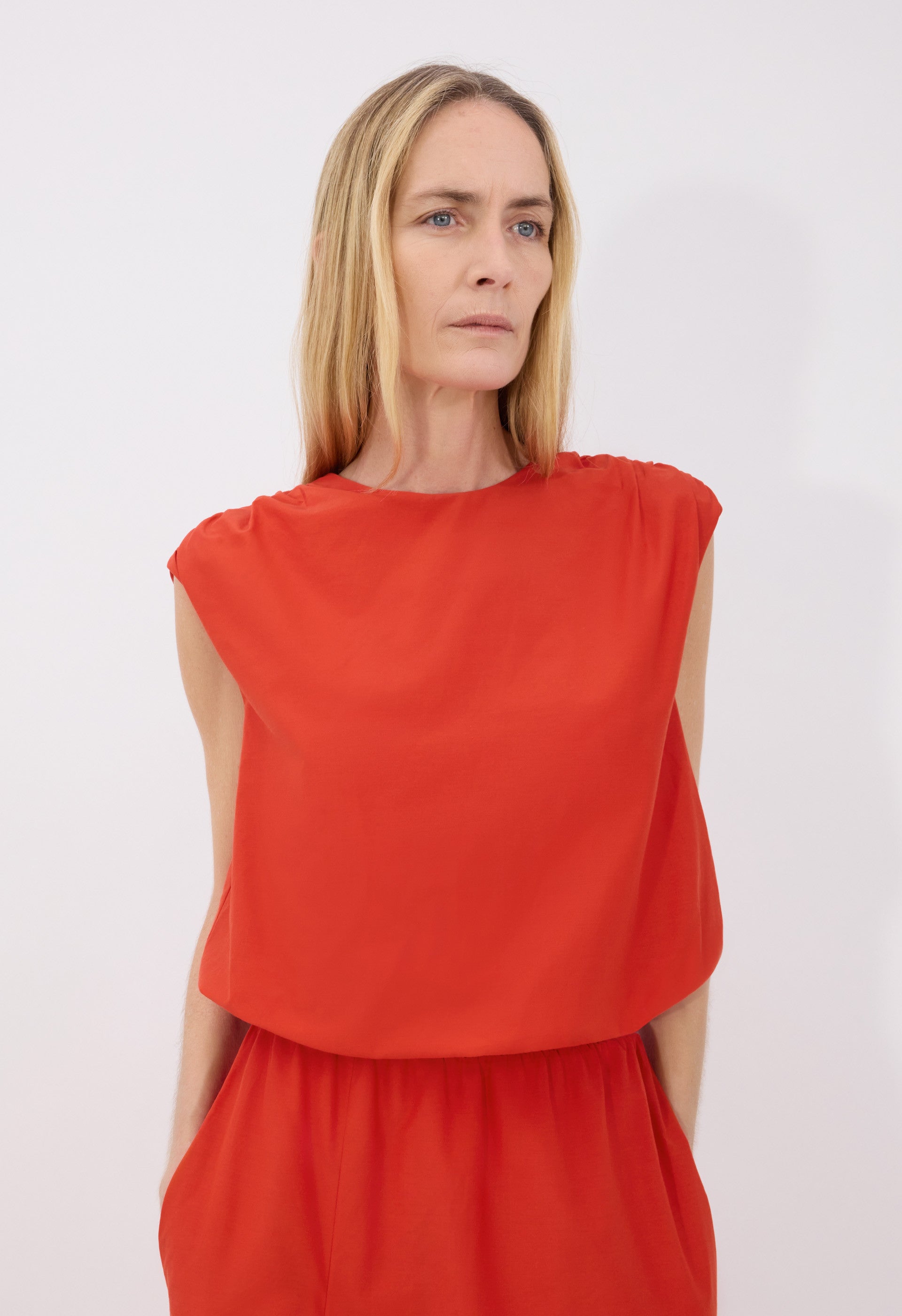 COSMA Cotton silk voile top