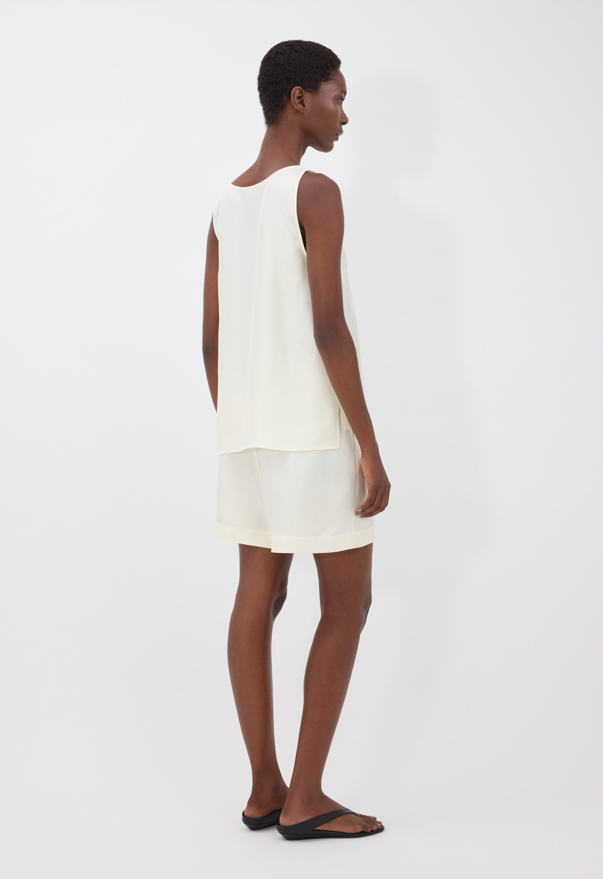 GABY Silk twill top