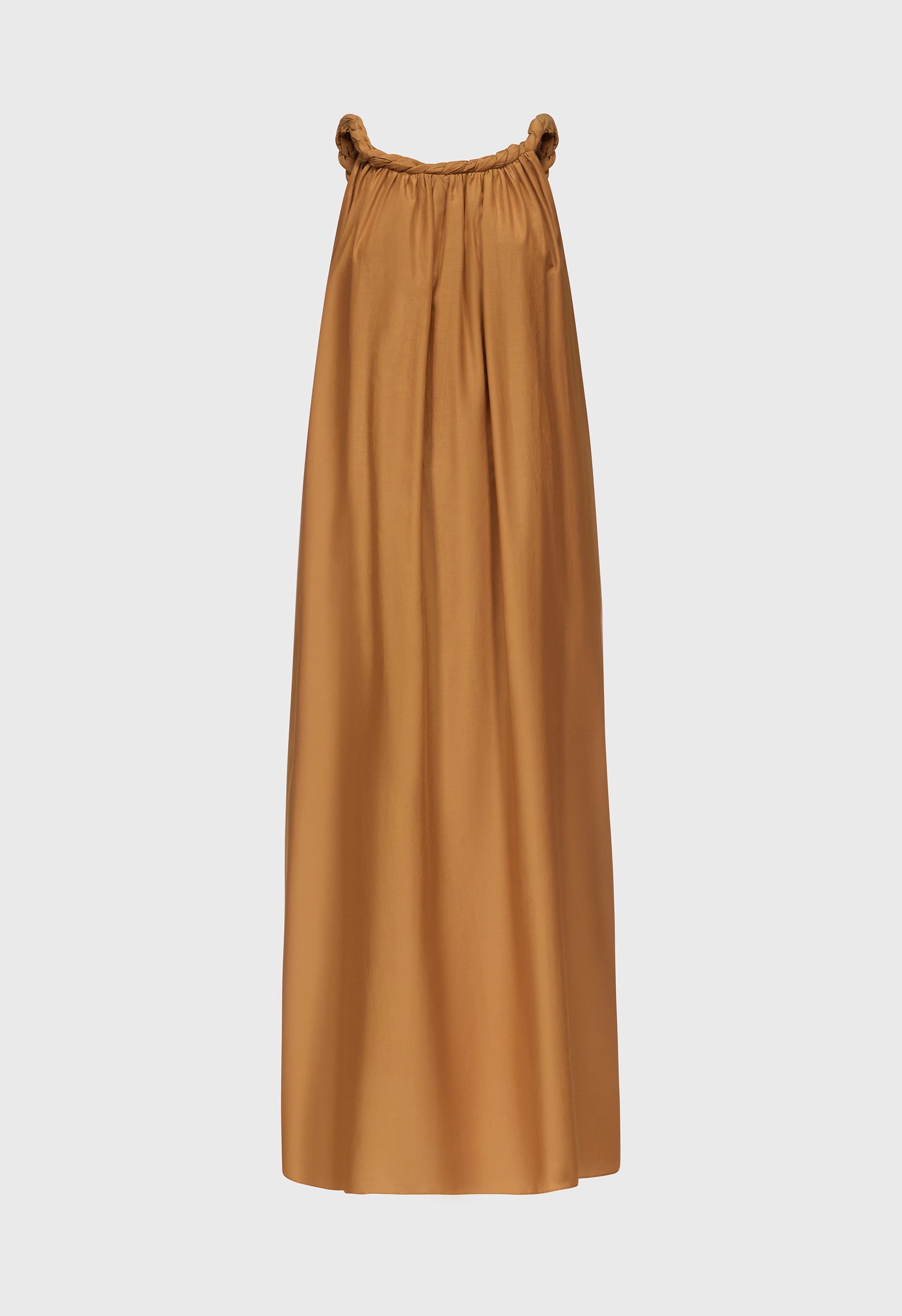 KIKA Cotton silk voile gathered dress