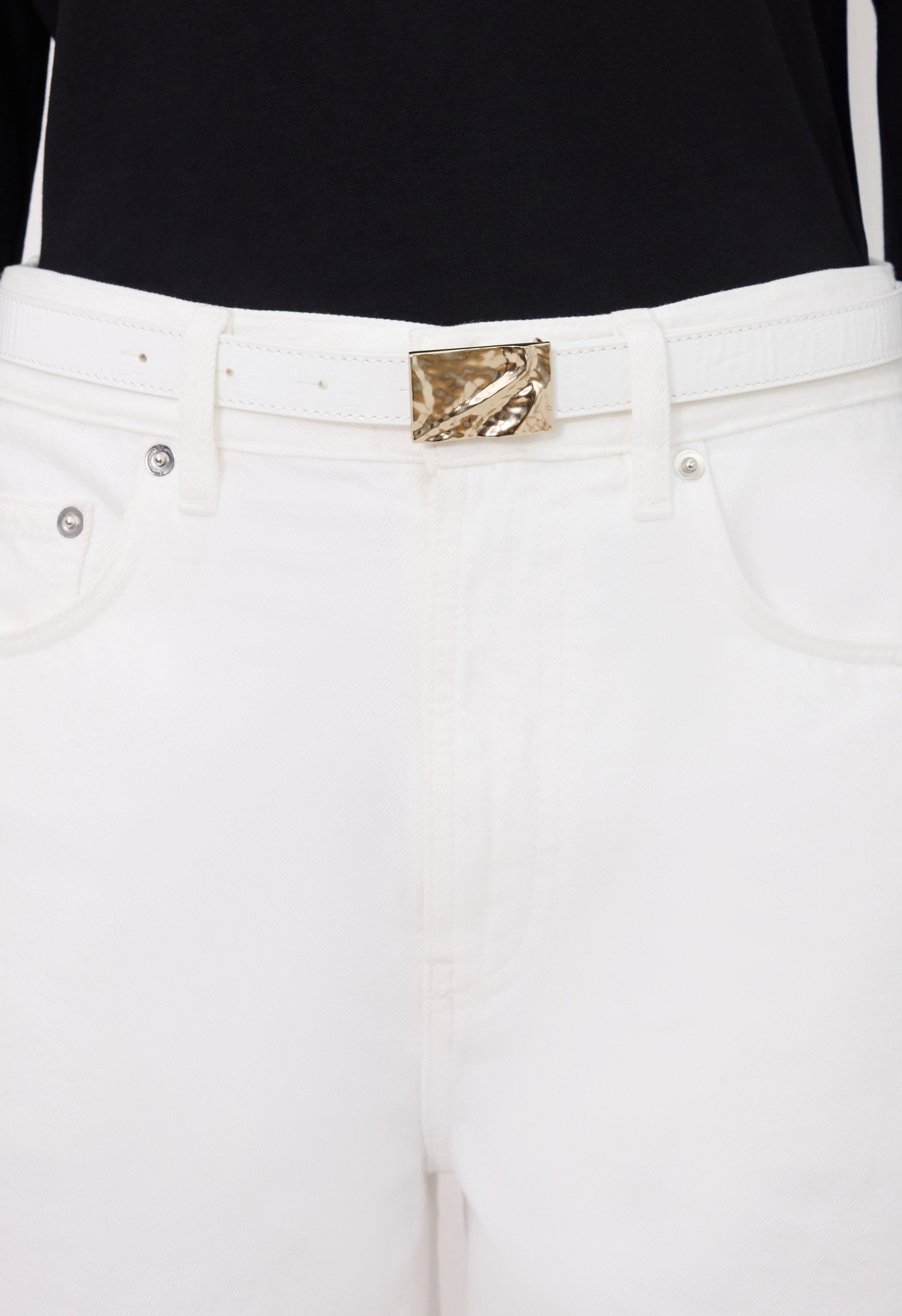 ORJA Eel-effect leather belt