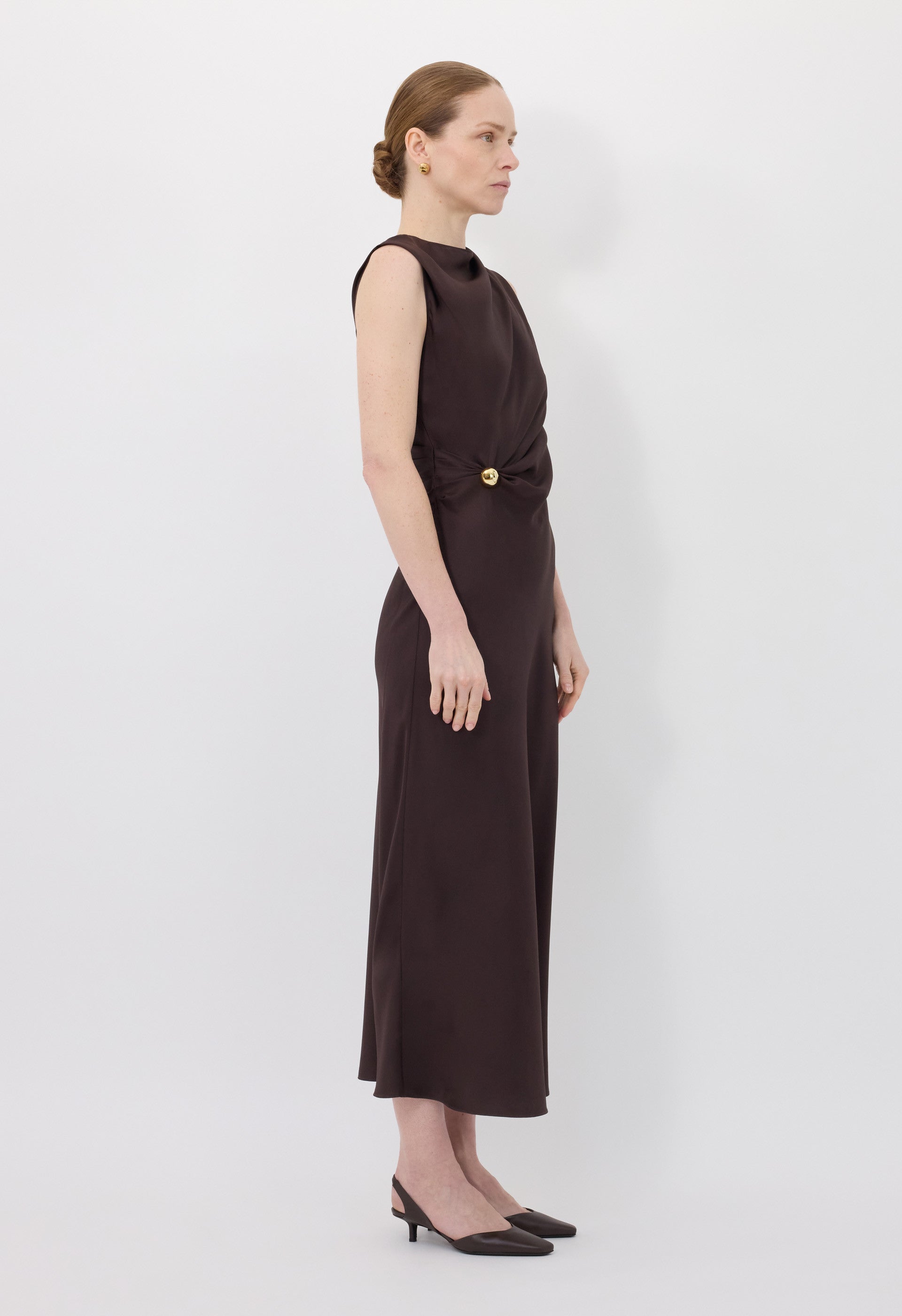 ROAN Robe drapée avec pièce métallique