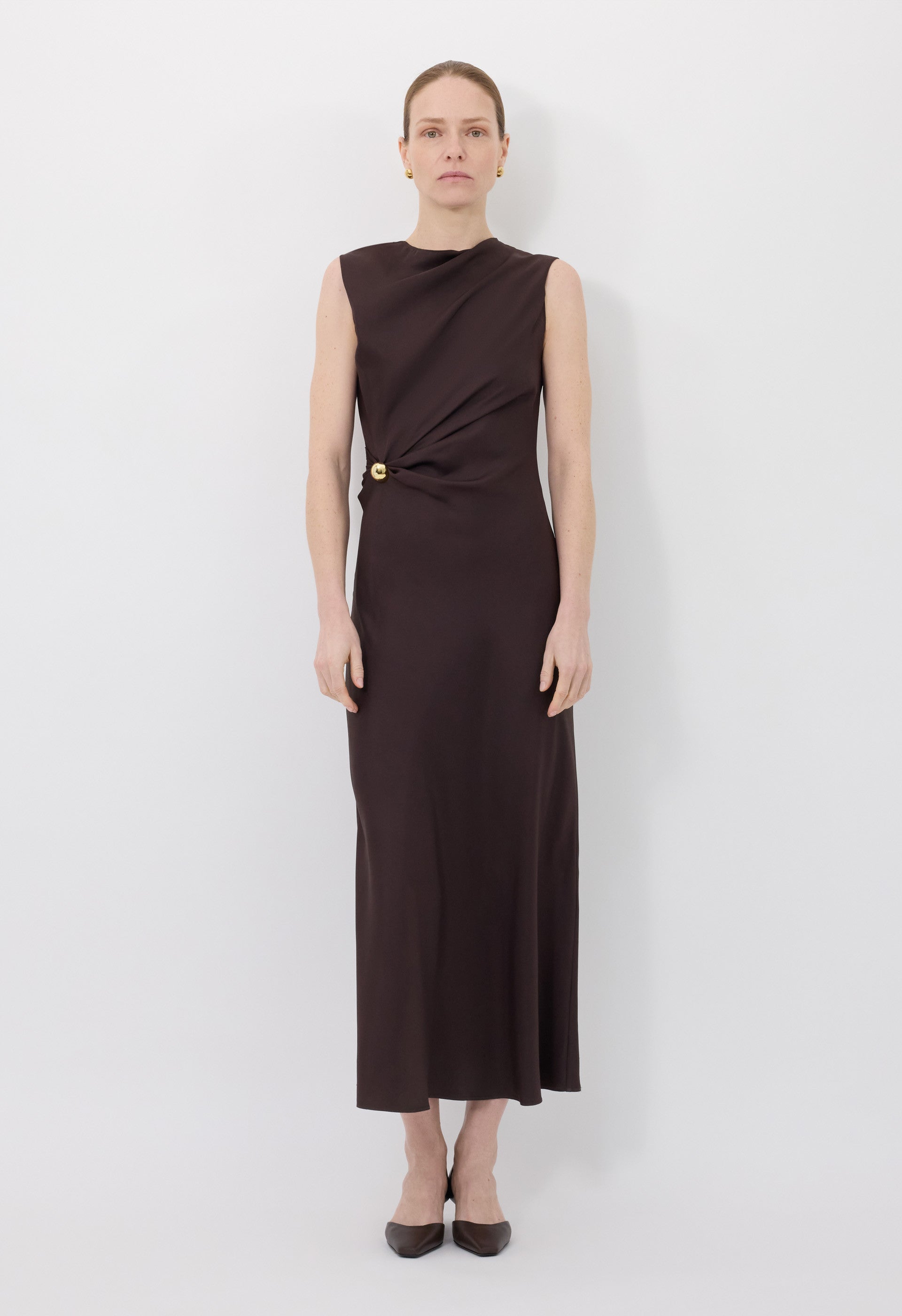 ROAN Robe drapée avec pièce métallique