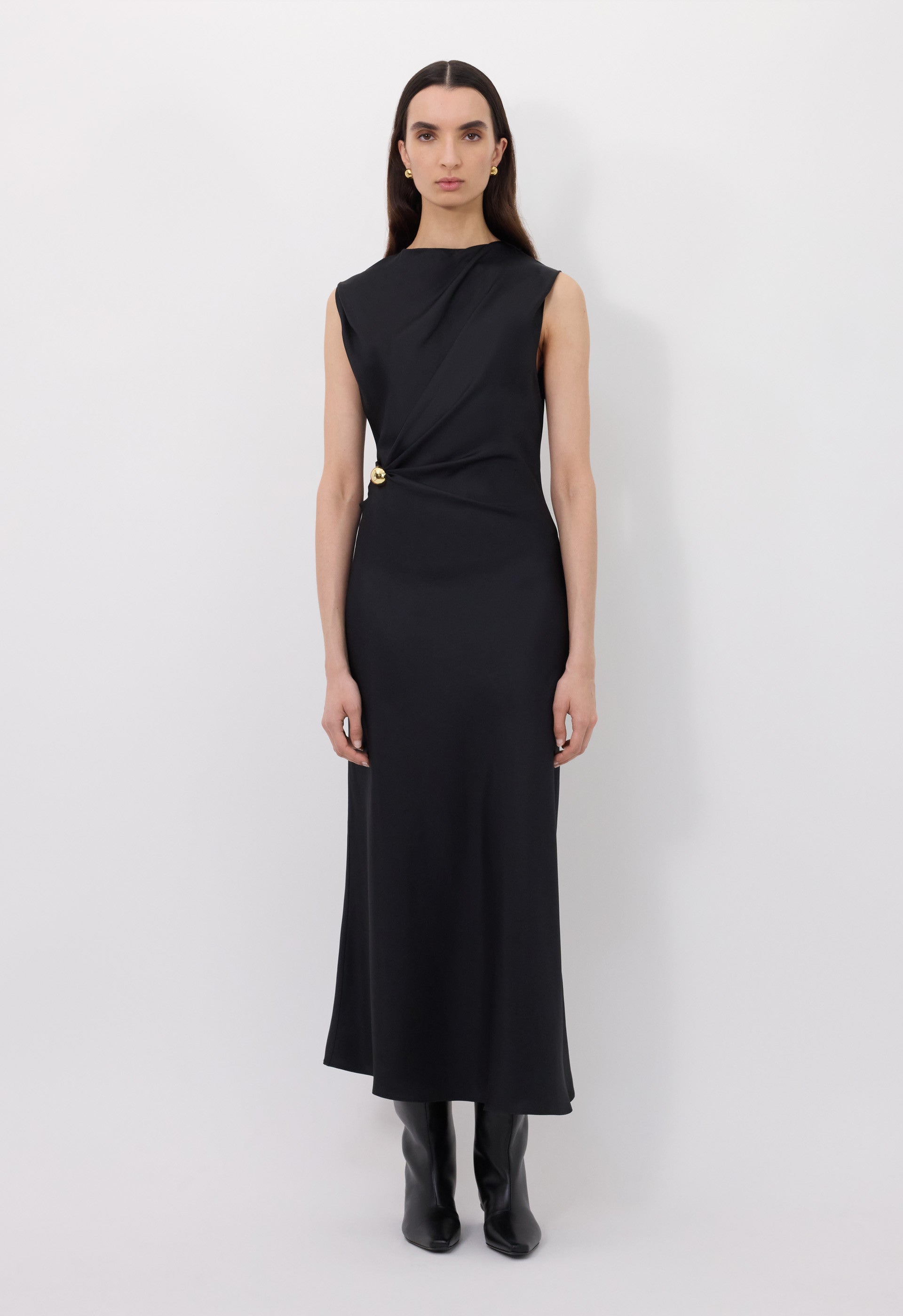 ROAN Draped metal ornament dress