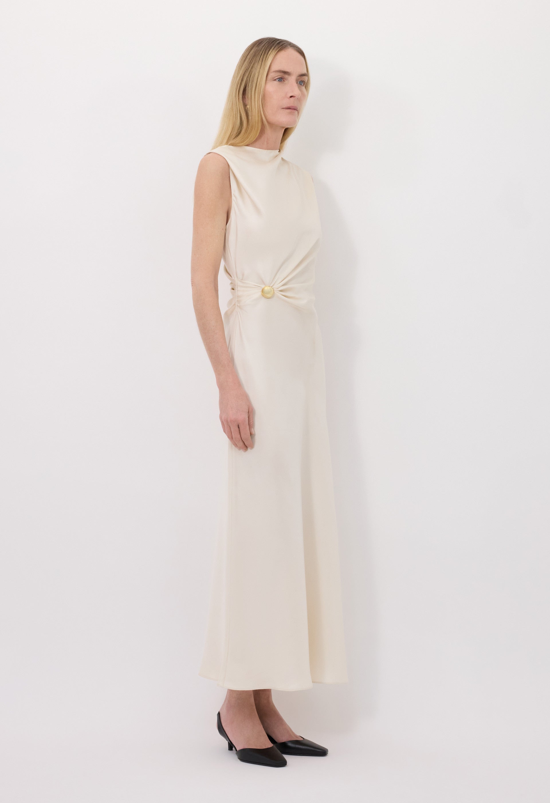 ROAN Draped metal ornament dress