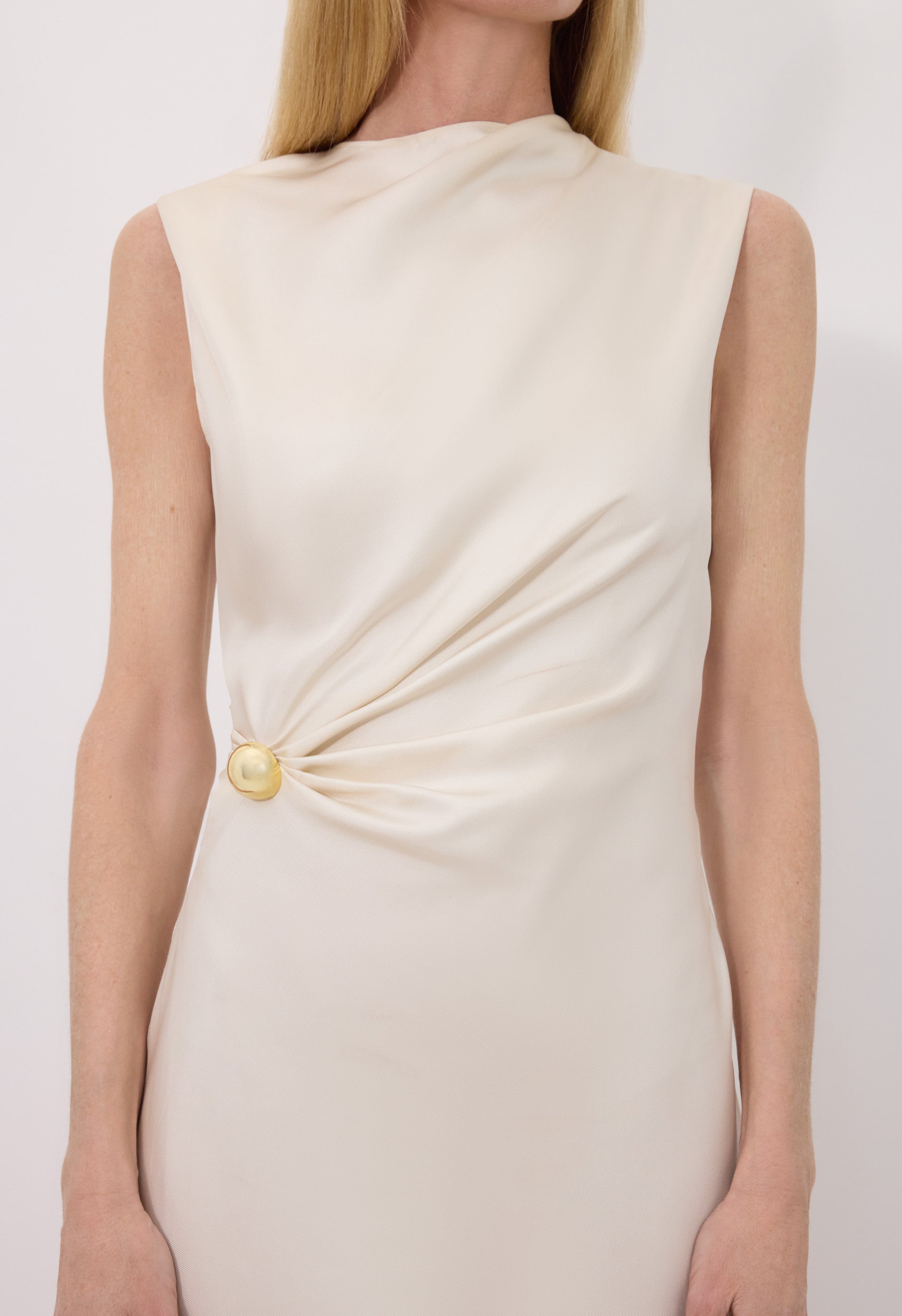 ROAN Draped metal ornament dress