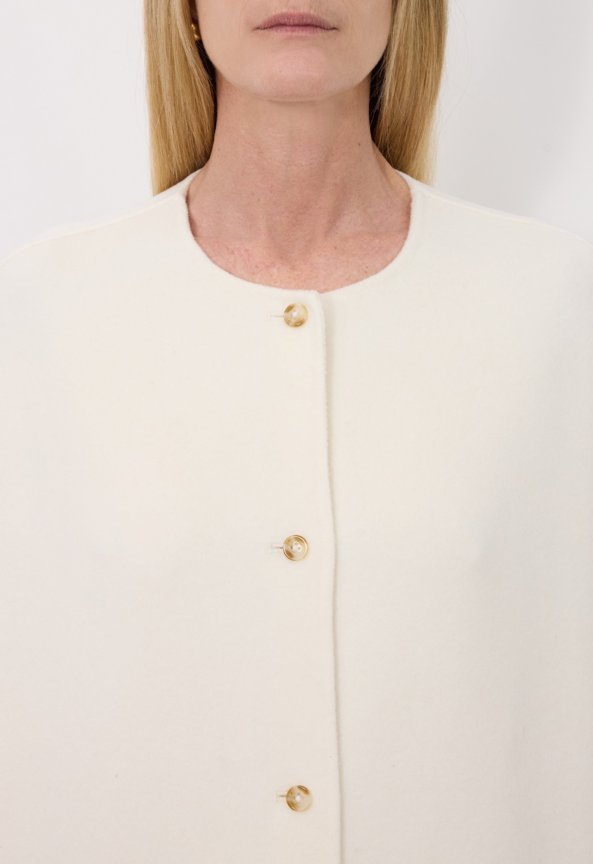 DUNNE Wool drap short coat
