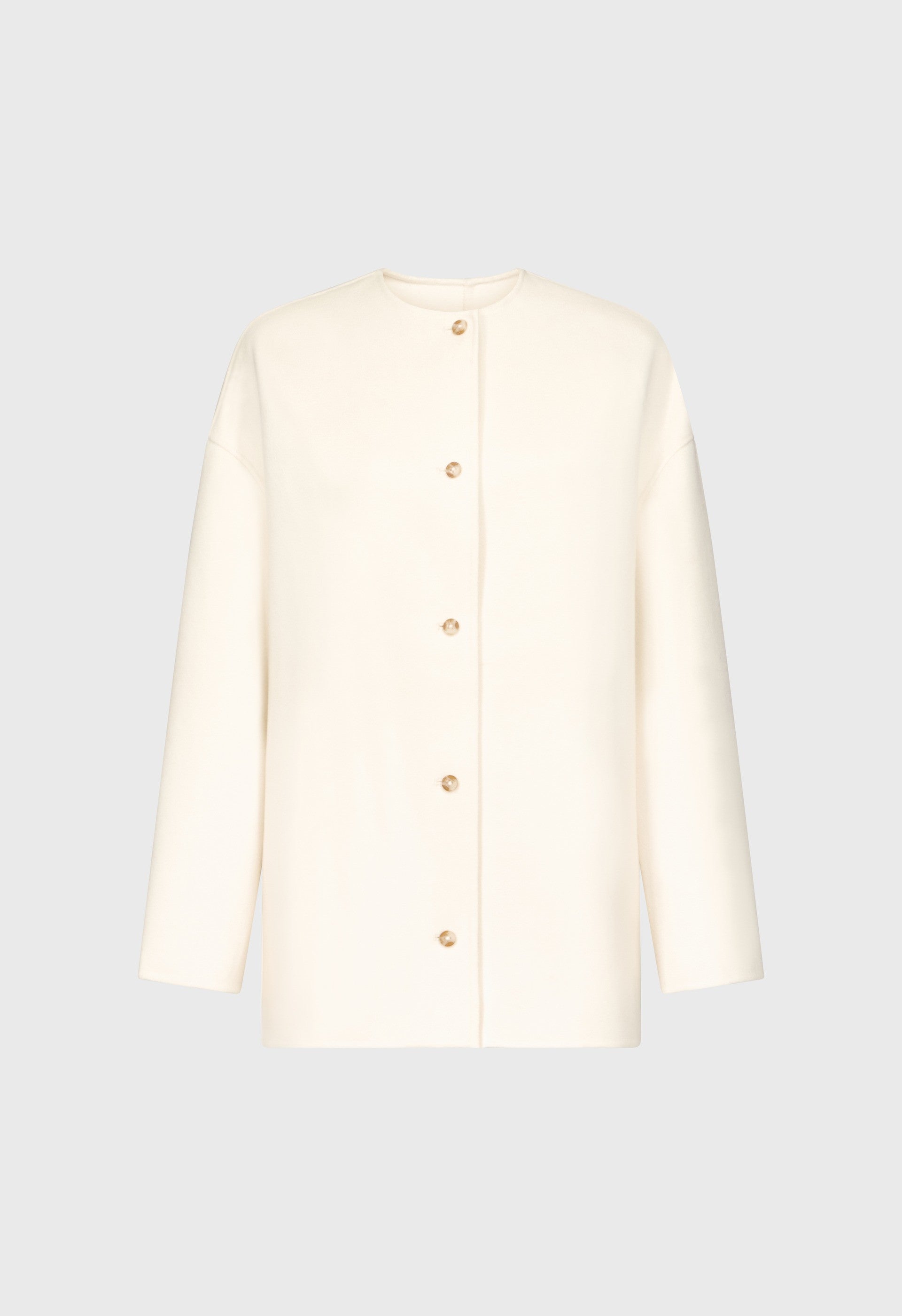 DUNNE Wool drap short coat