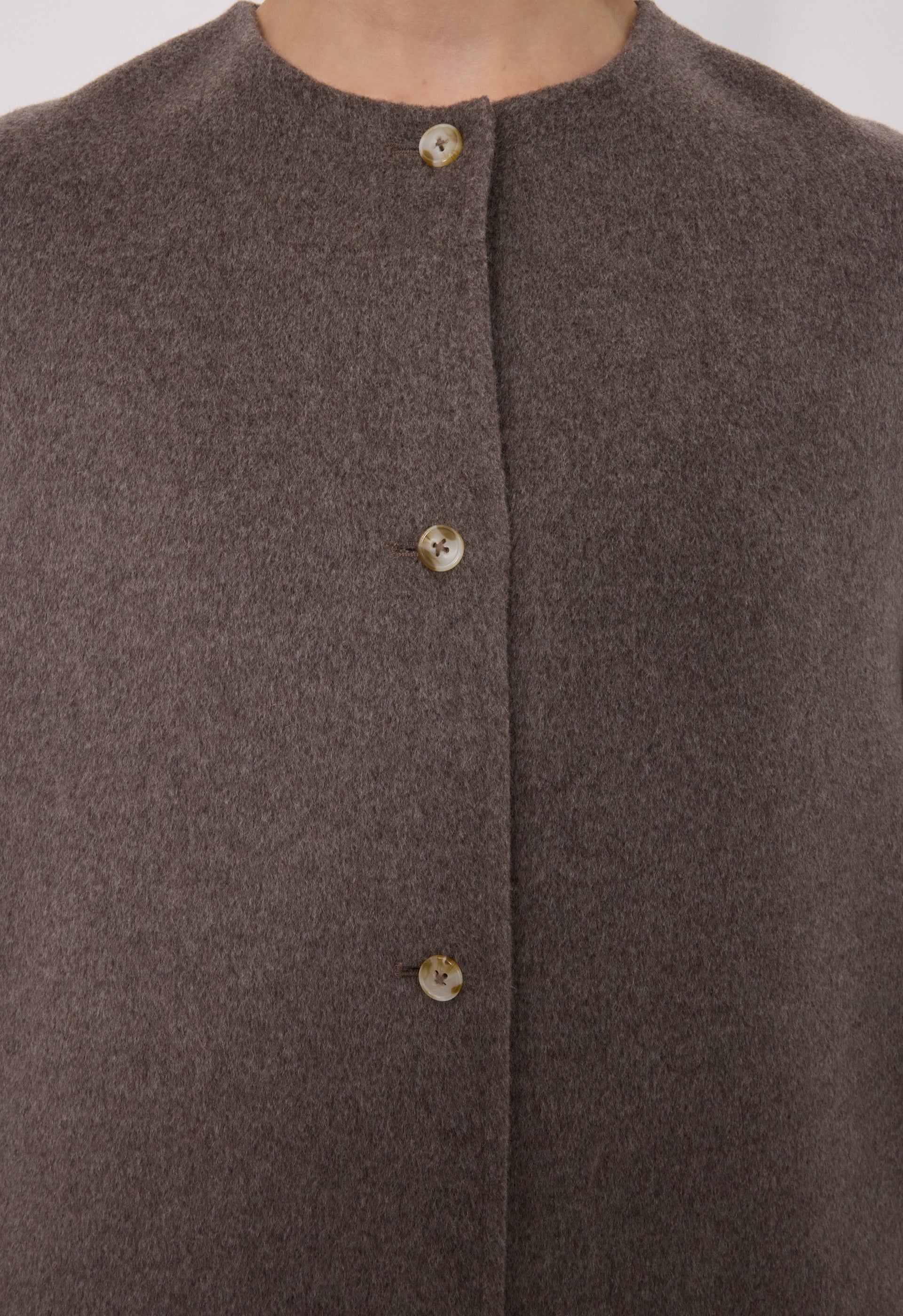 DUNNE Wool drap short coat