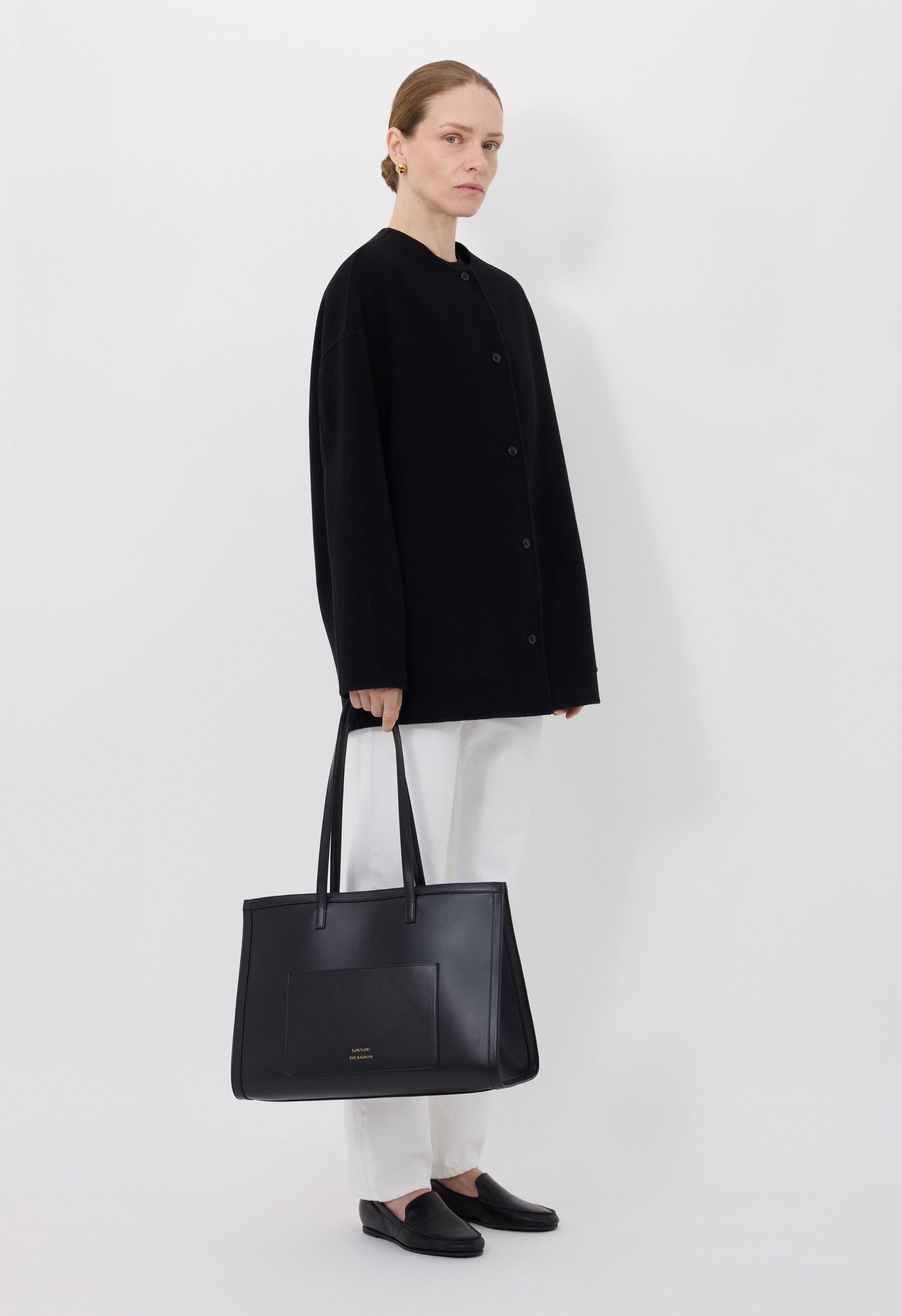DUNNE Wool drap short coat