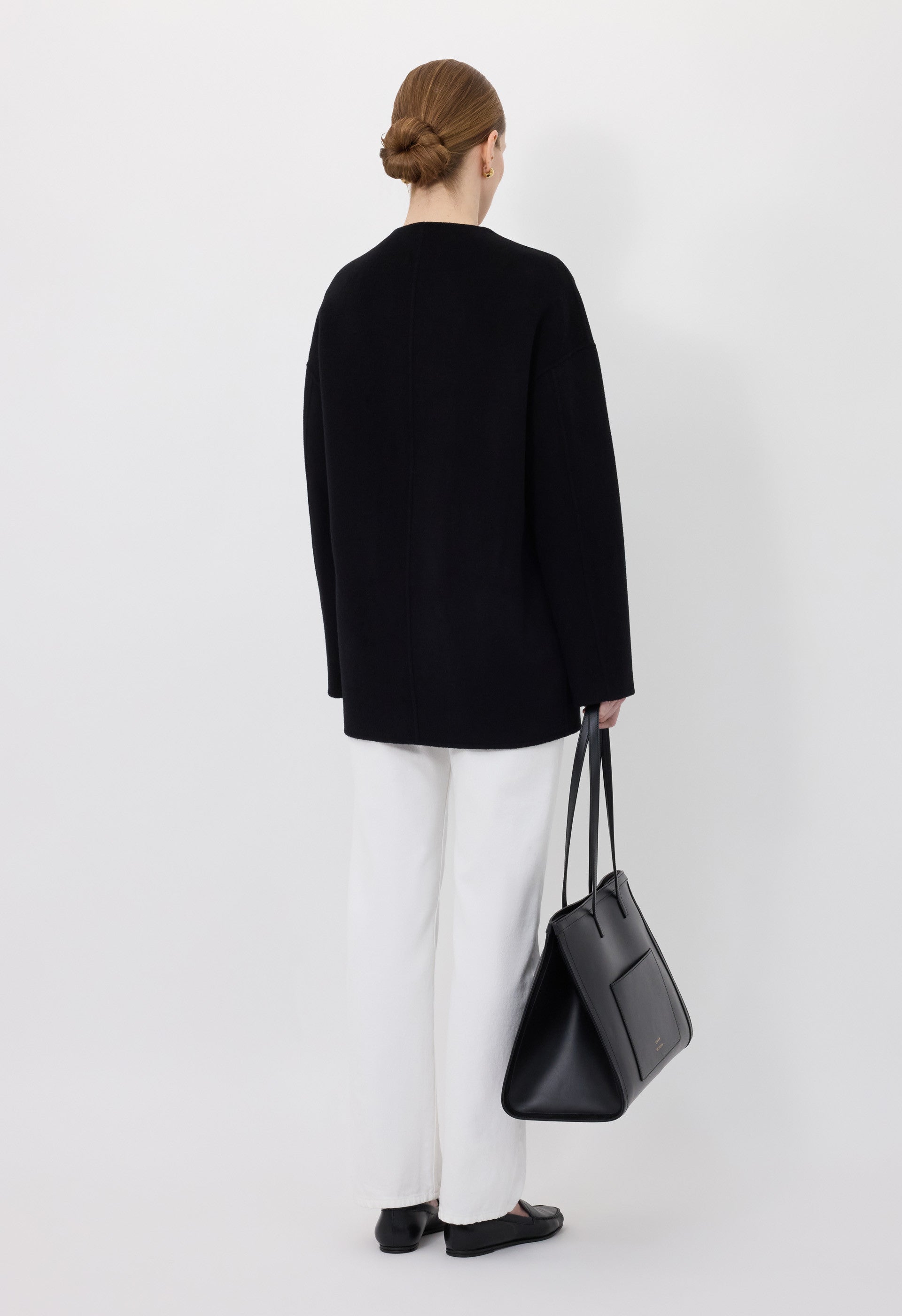DUNNE Wool drap short coat