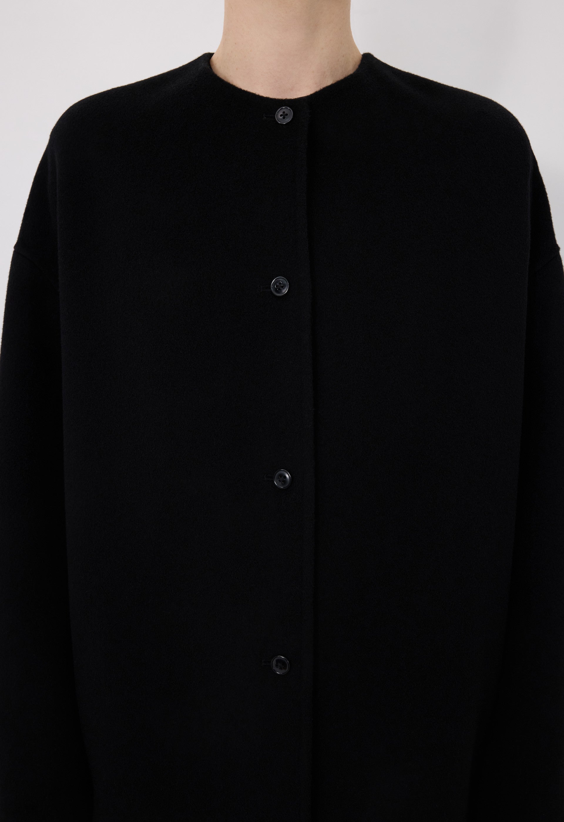 DUNNE Wool drap short coat