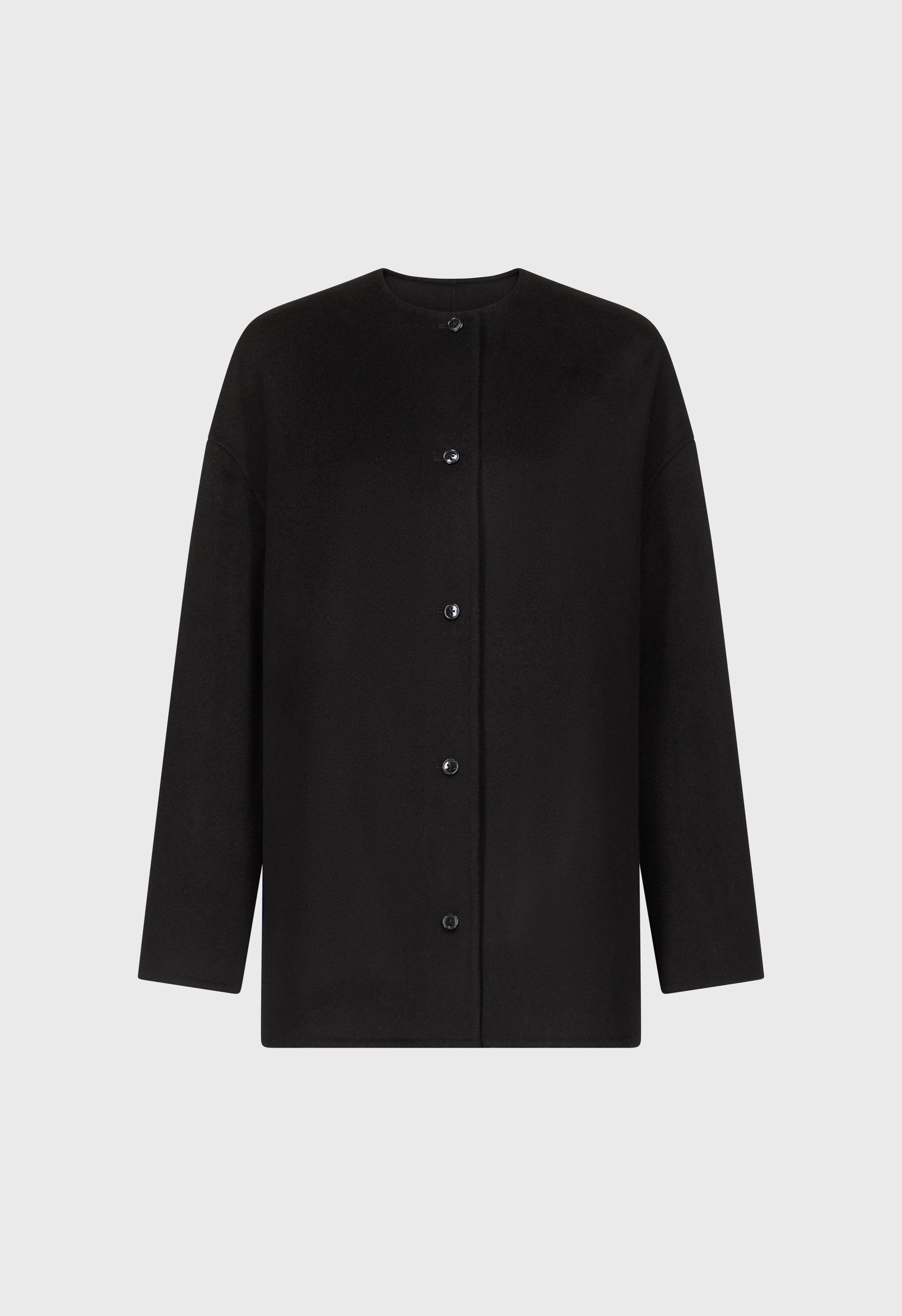 DUNNE Wool drap short coat