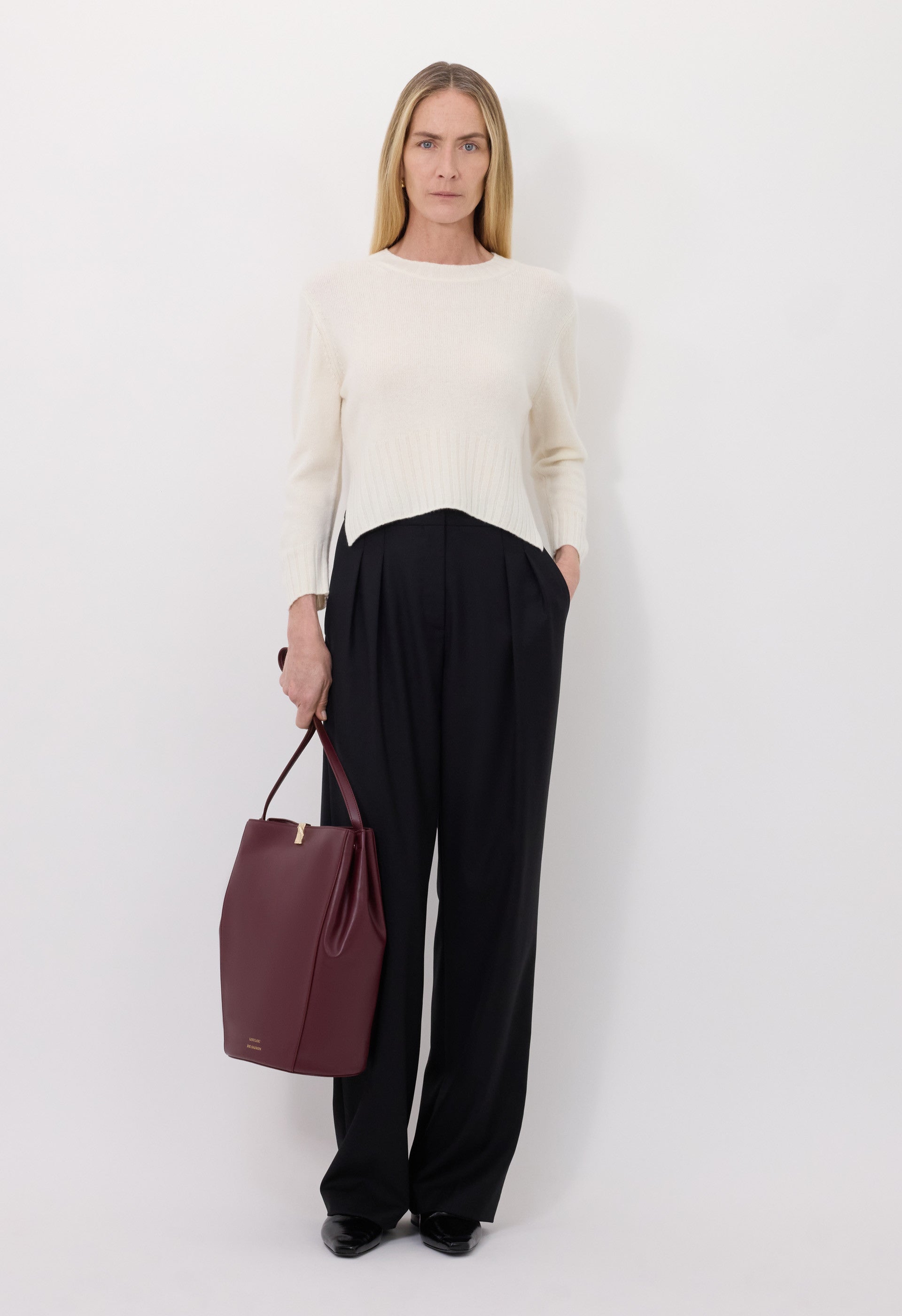 MORA LDS Cropped cashmere sweater