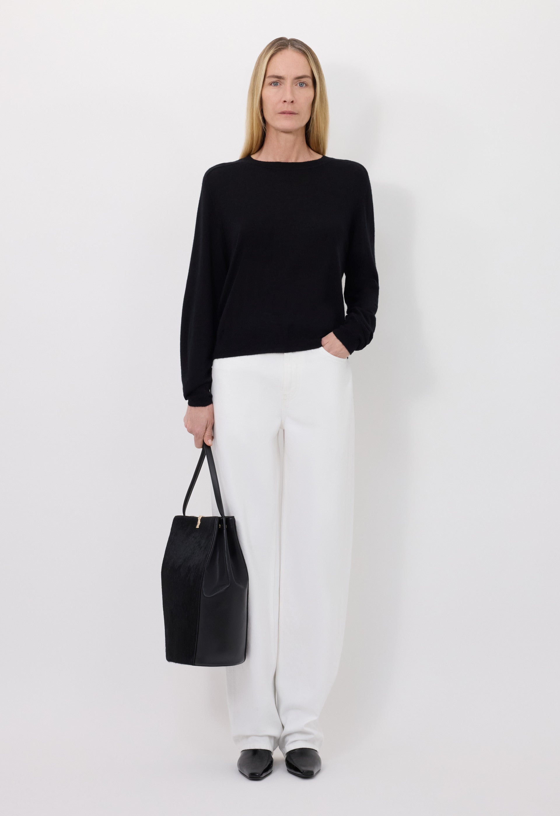 ANGUS Pull col rond en cachemire