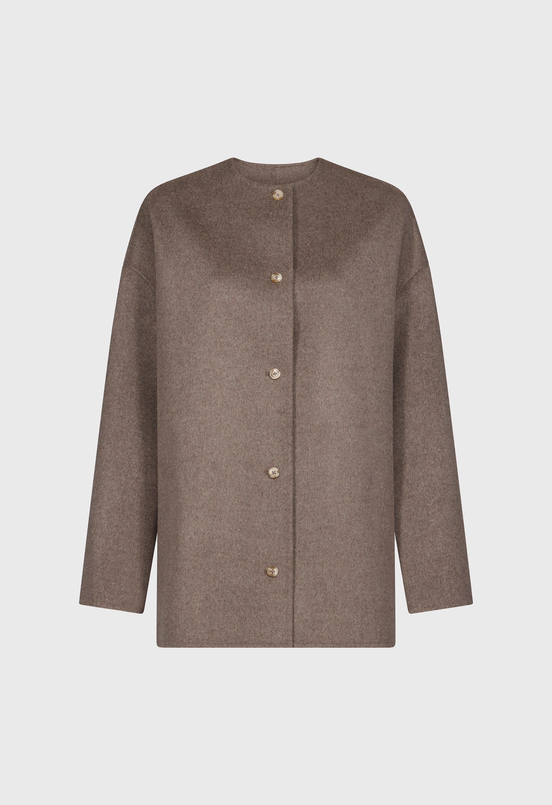 DUNNE Wool drap short coat