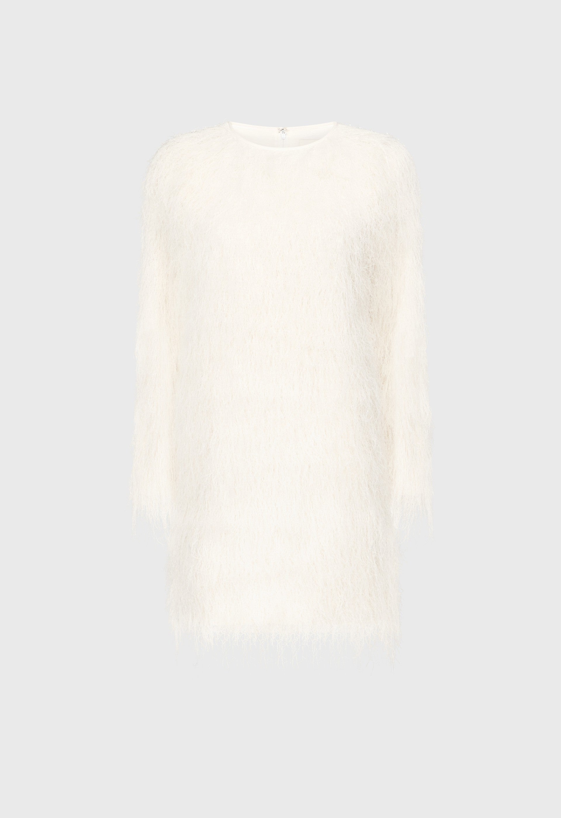 TINA Fringed fabric dress