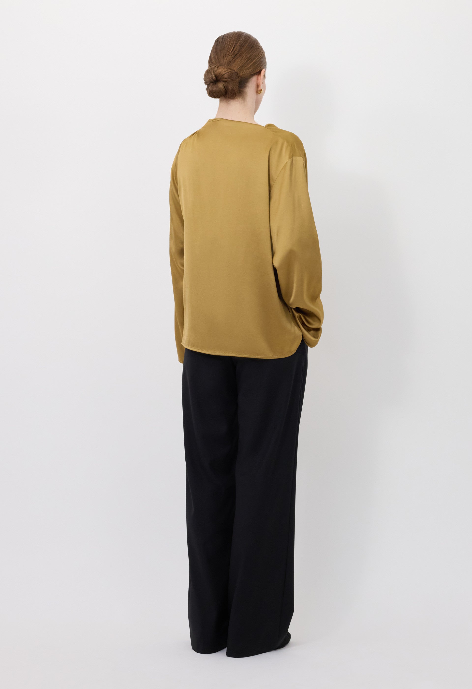 RIDDY Draped satin blouse