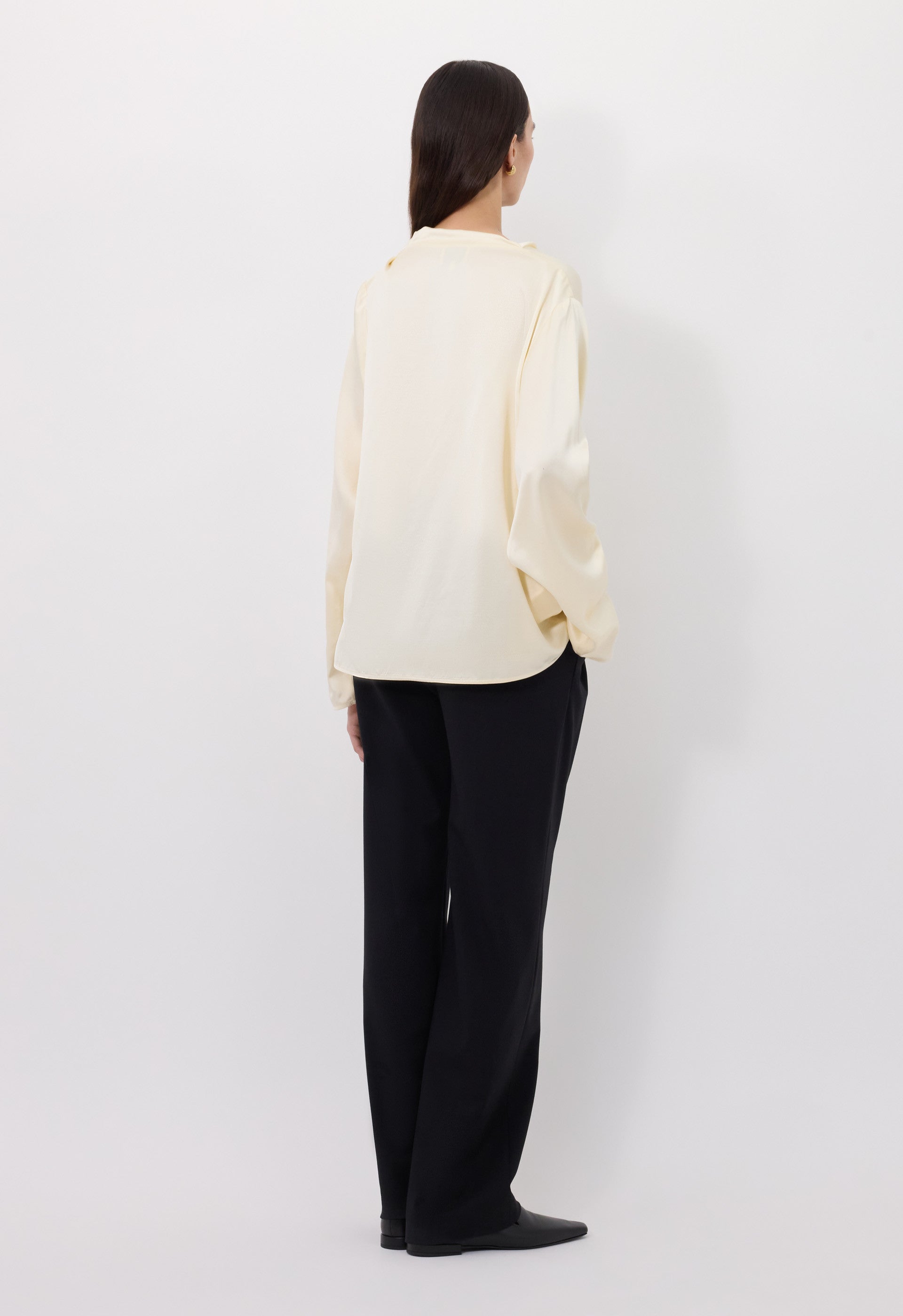 RIDDY Draped satin blouse