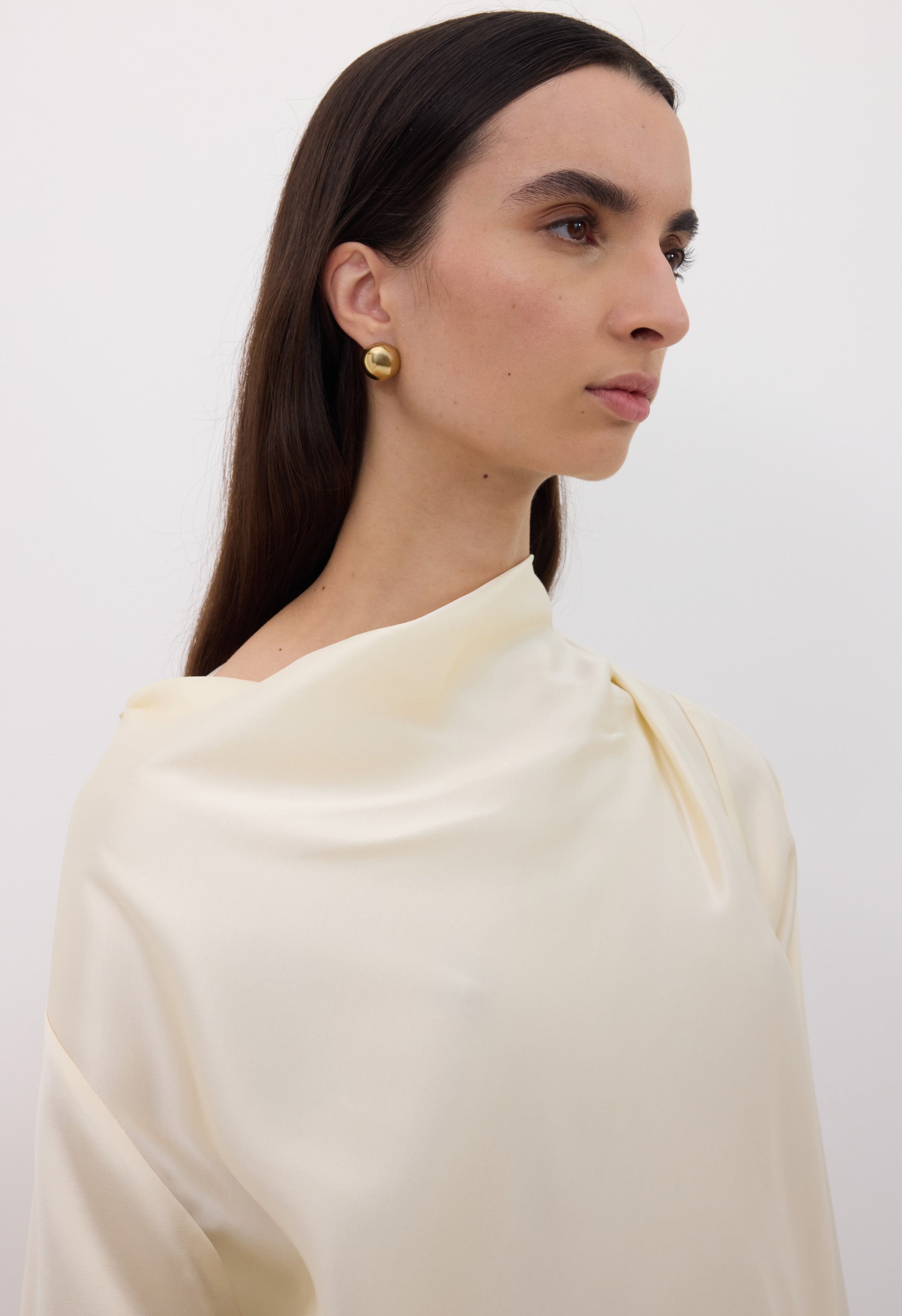 RIDDY Draped satin blouse