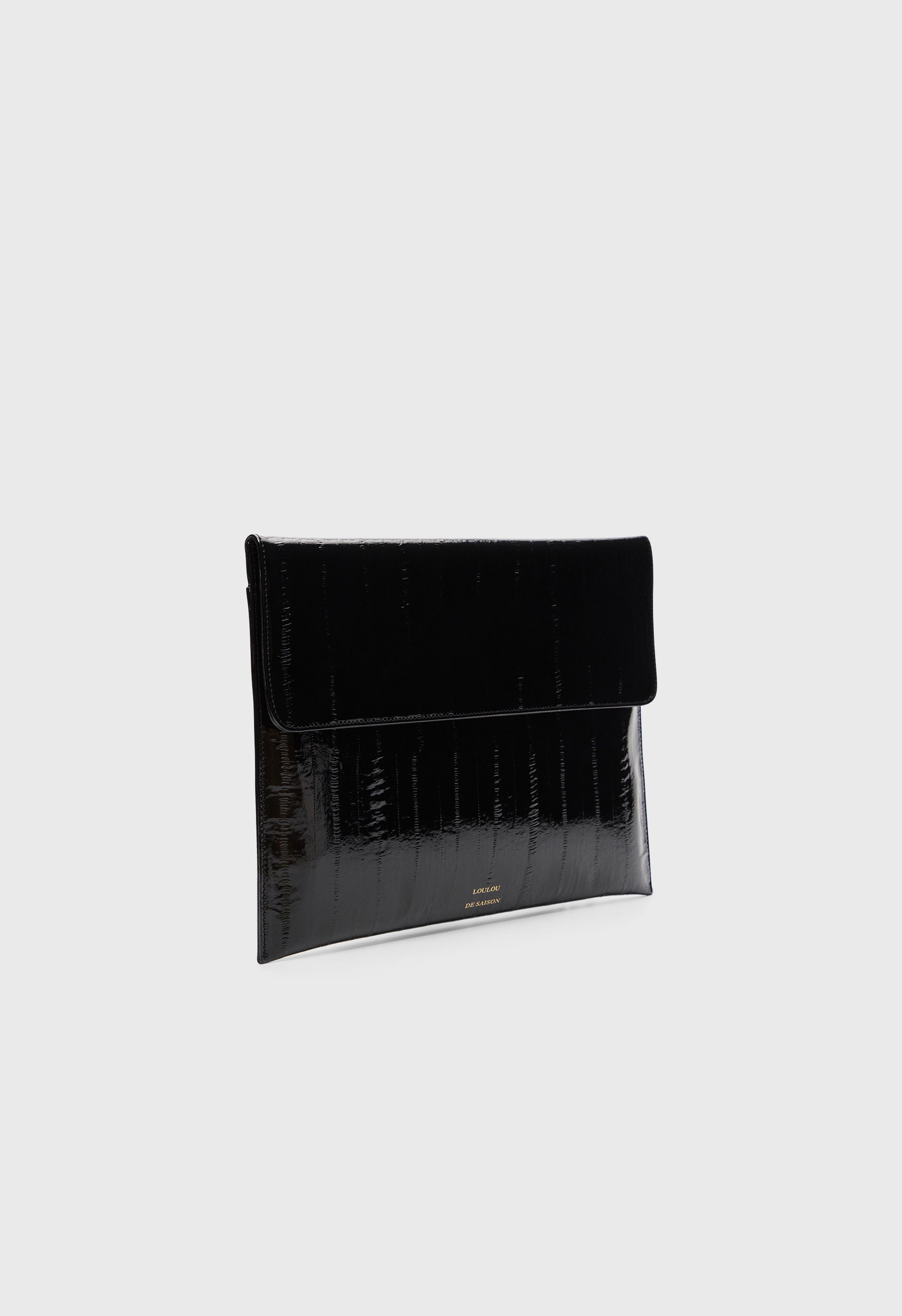 MAURY Eel-effect leather clutch