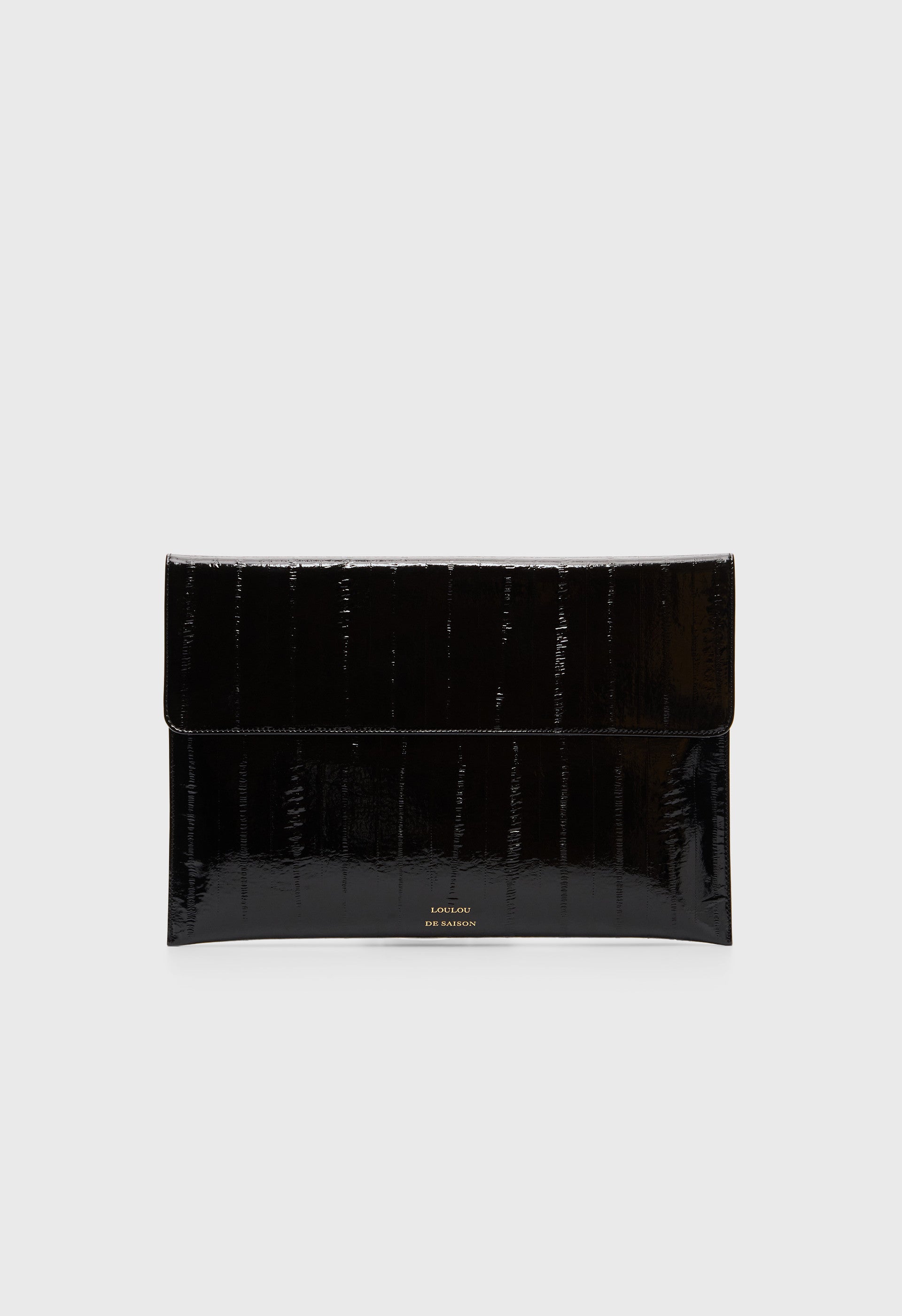 MAURY Eel-effect leather clutch