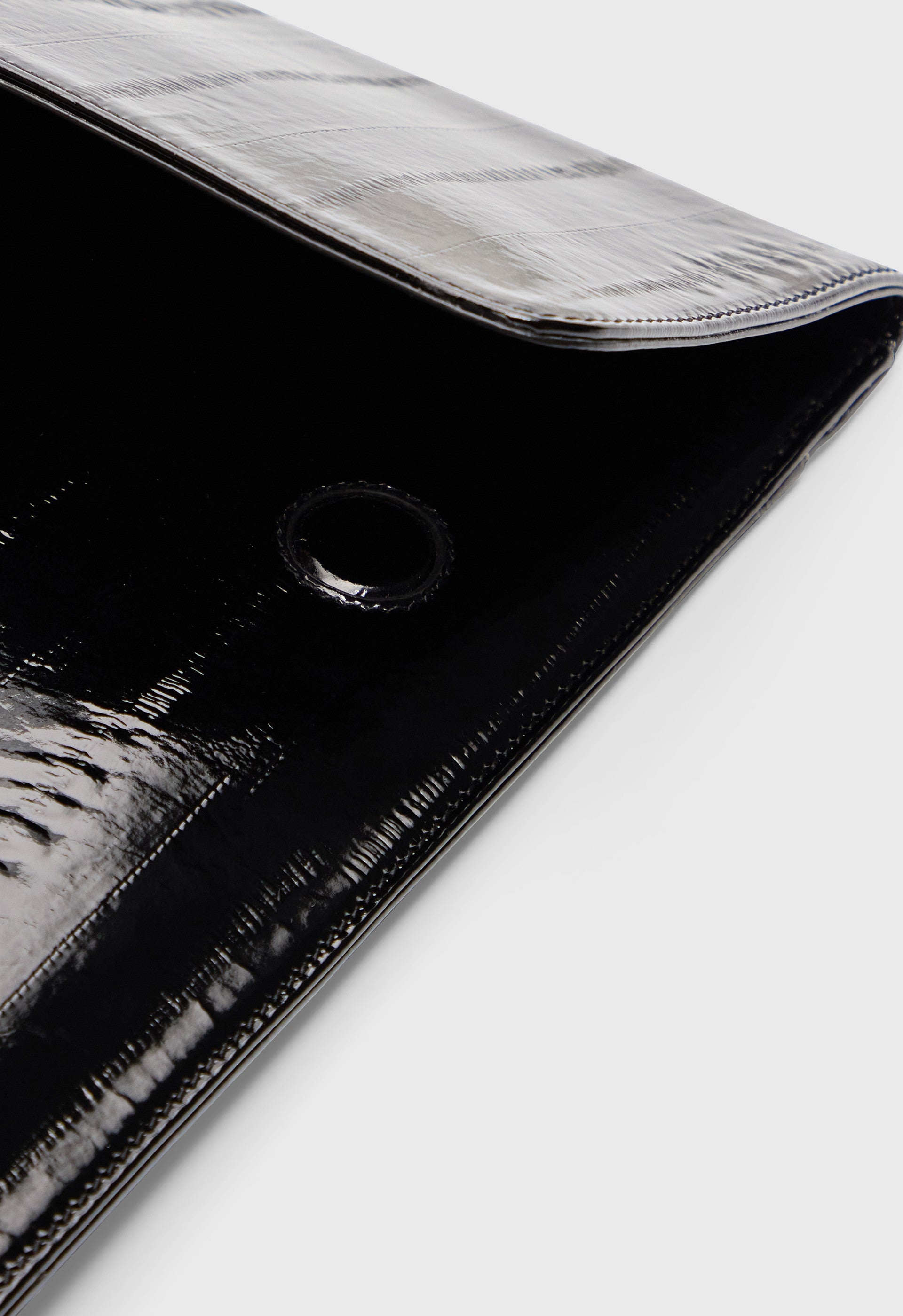 MAURY Eel-effect leather clutch