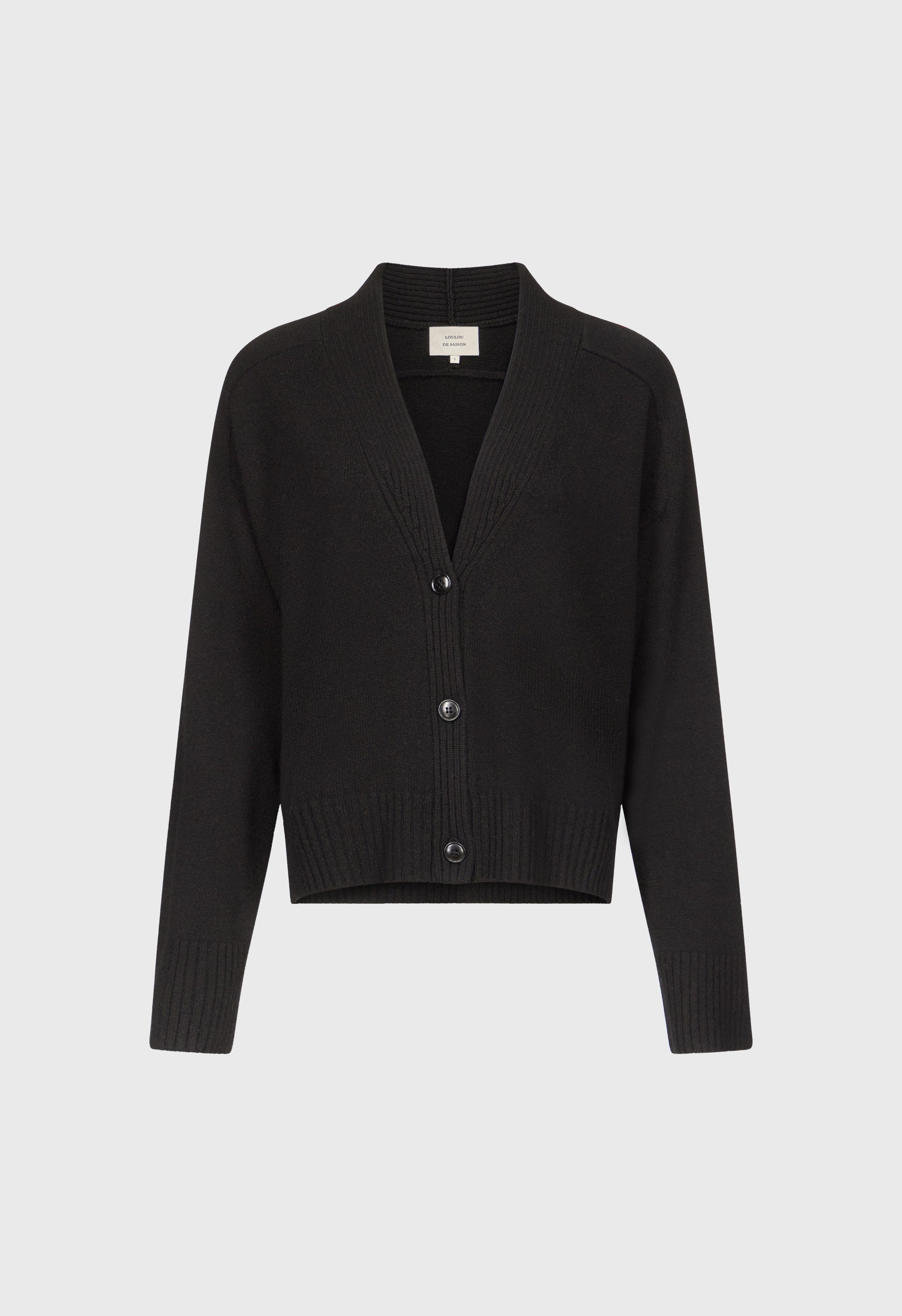 KAIA LDS Ribbed neckline cardigan