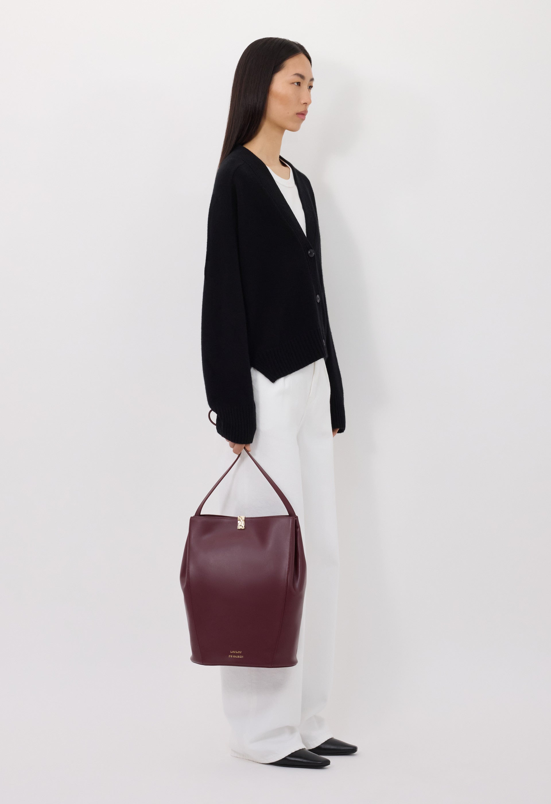 KAIA LDS Ribbed neckline cardigan