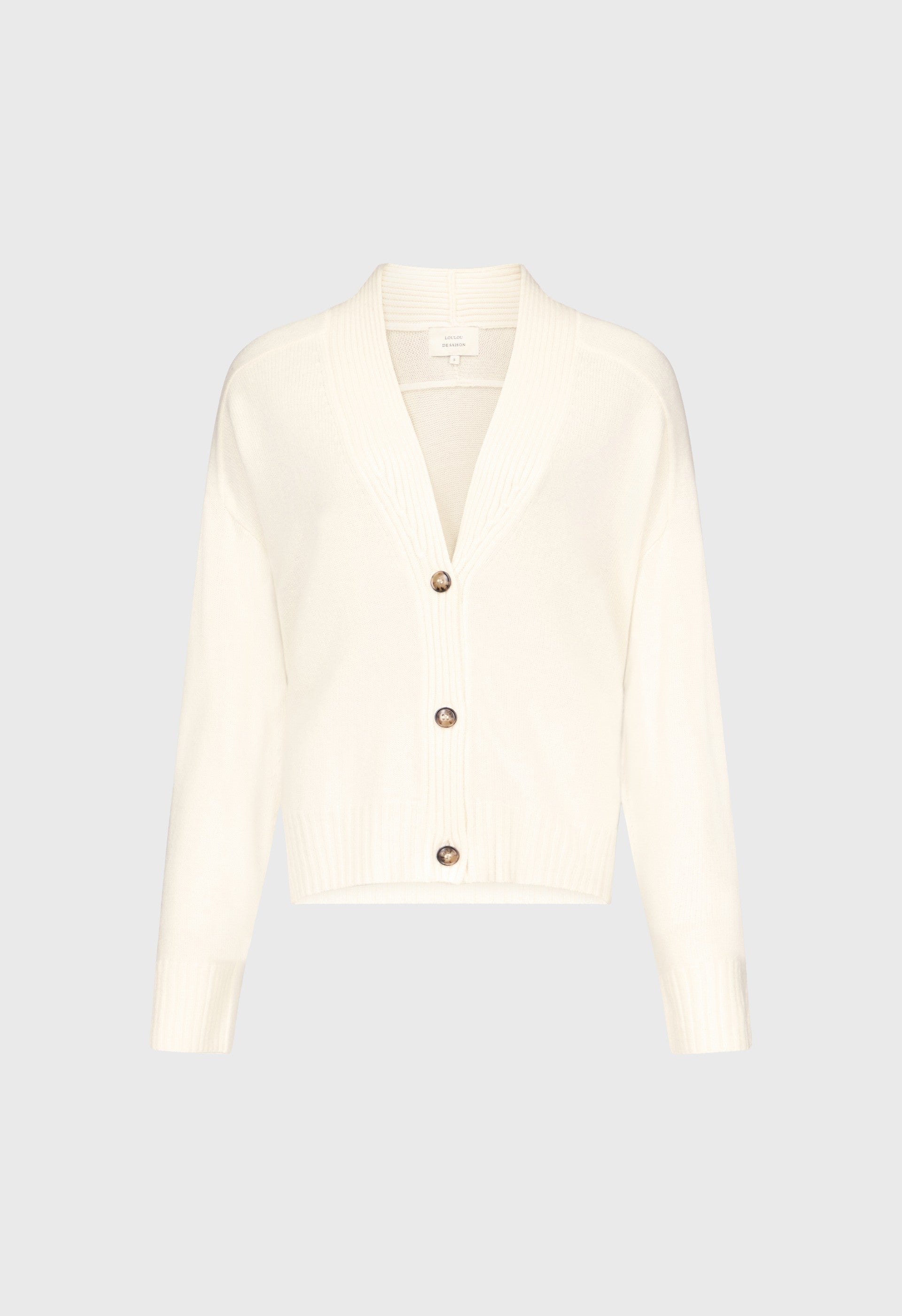 KAIA LDS Ribbed neckline cardigan