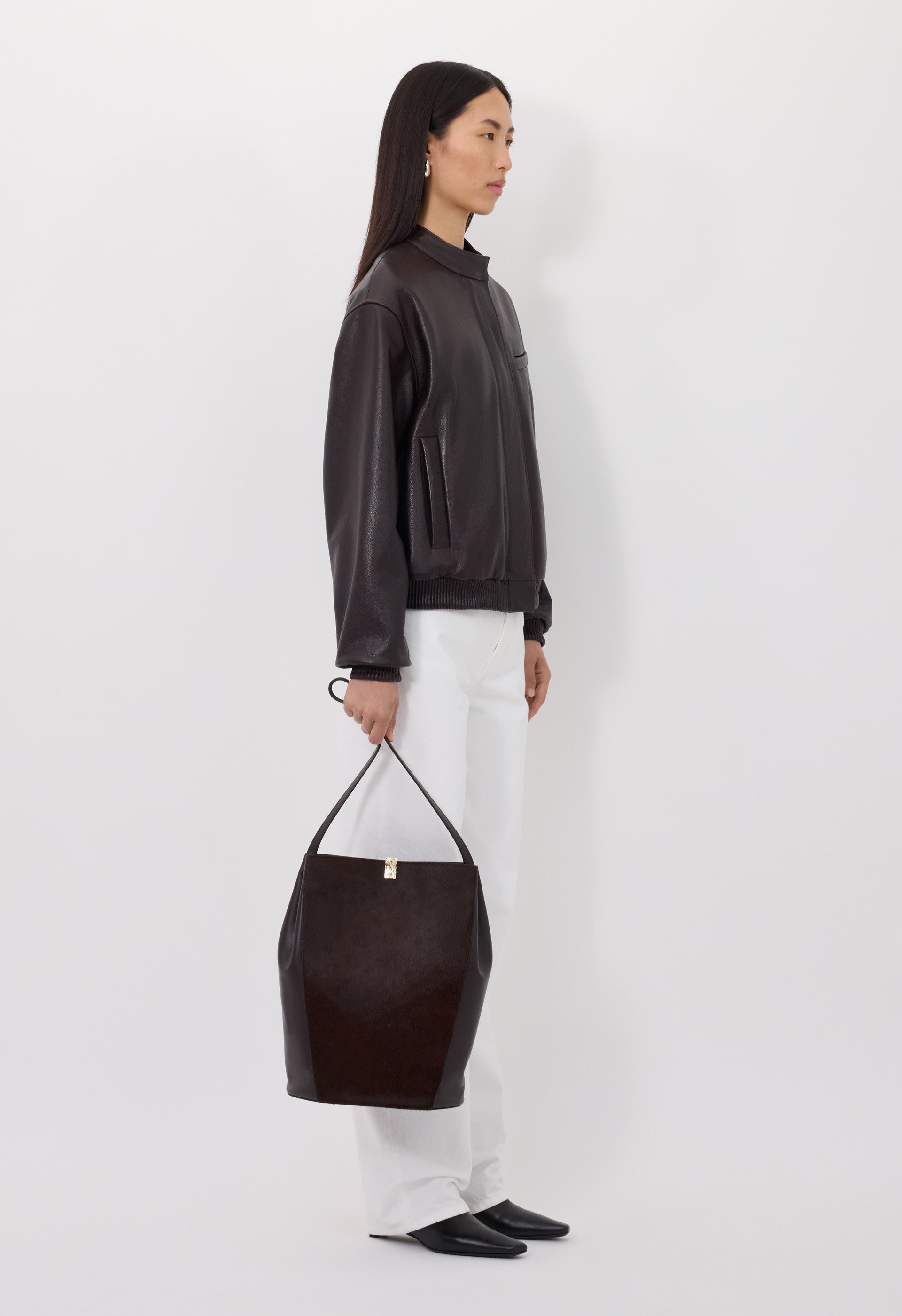 MARLOW Leather bomber jacket